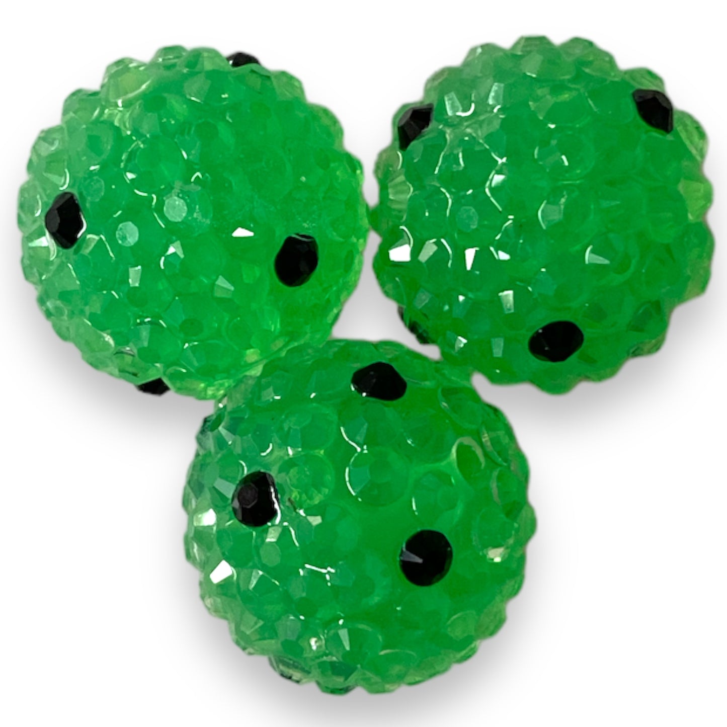 #873 - Green Jelly Dot Rhinestones Acrylic Beads (1 Count)