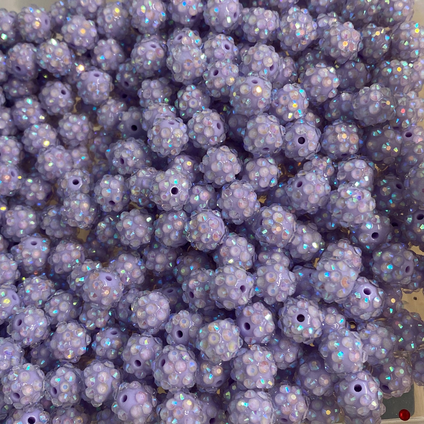 #247 - 12mm Lavender AB Rhinestone Beads (20 Count)