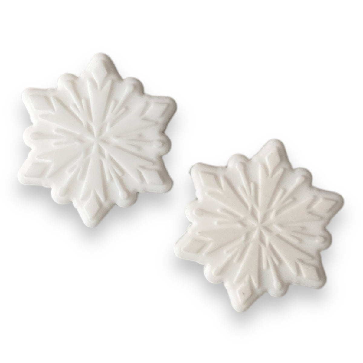 X20- White Snowflake Silicone (1 Count) Focal Bead