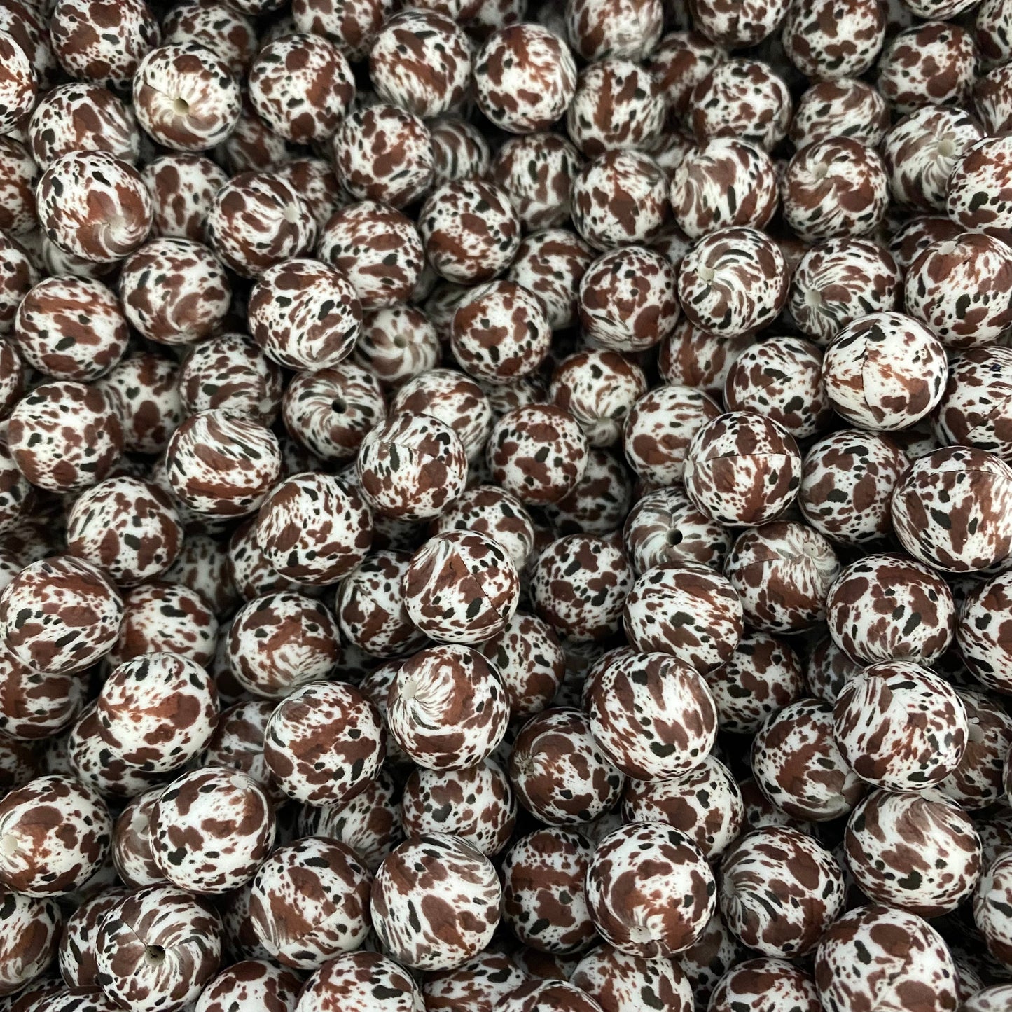 #759 - 15mm "Cowhide" Silicone Beads