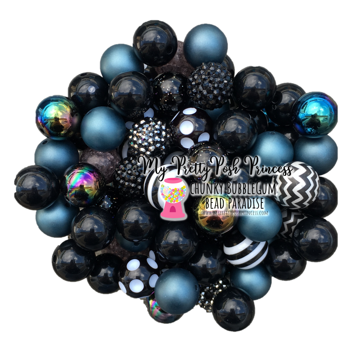 CK-35 -20mm "Black " (50 Count)Acrylic Bead Pack