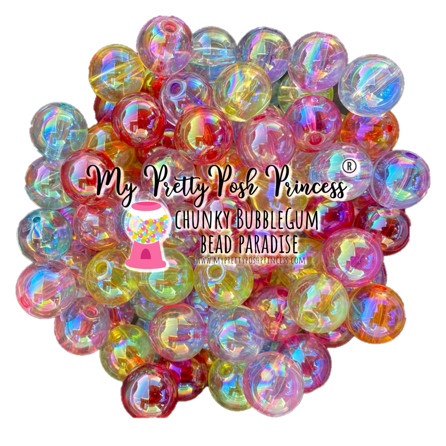 K- 539- 20mm Jelly AB 100 Count Beads Mix