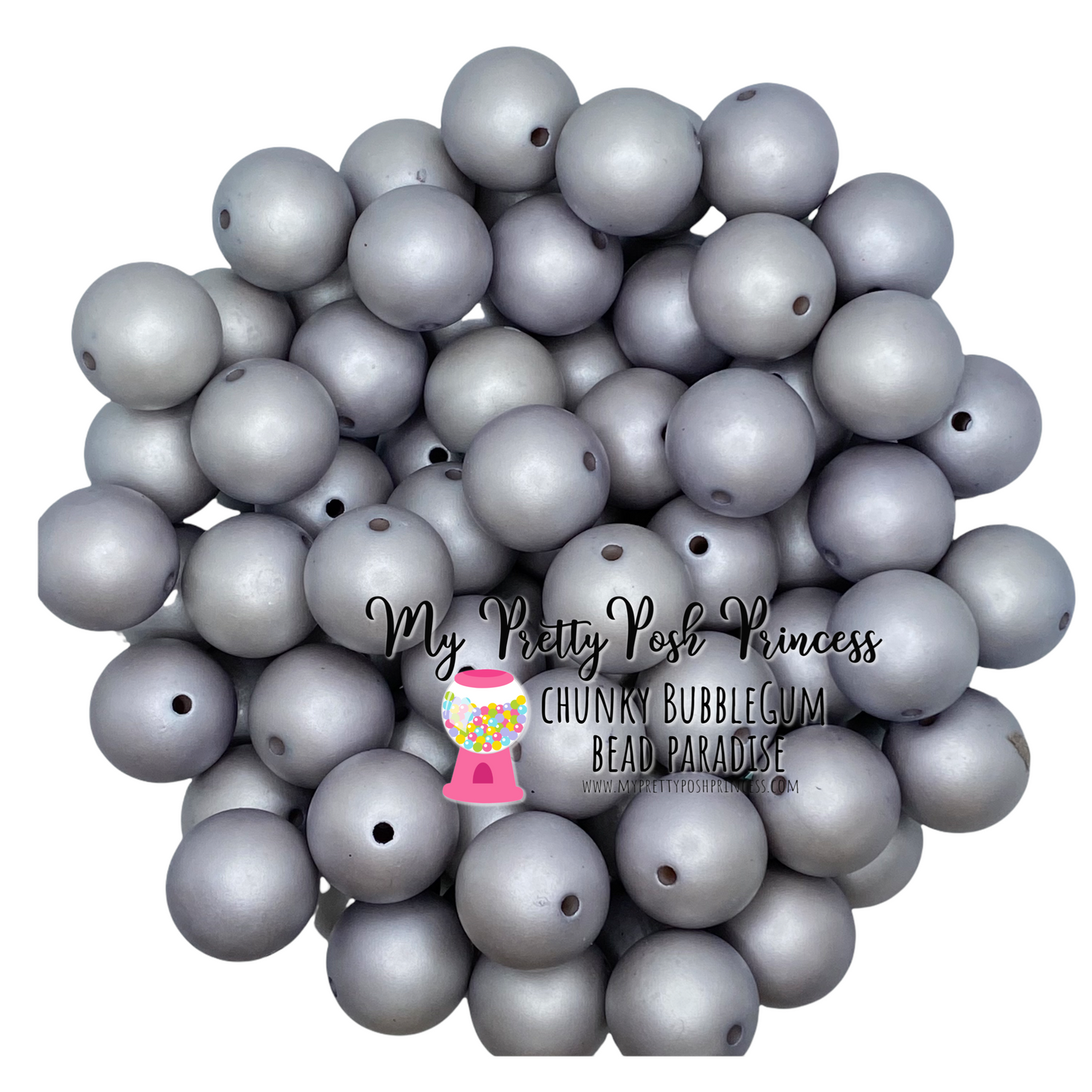 #431 - 20mm Gray "Matte" Pearls (1 Count)
