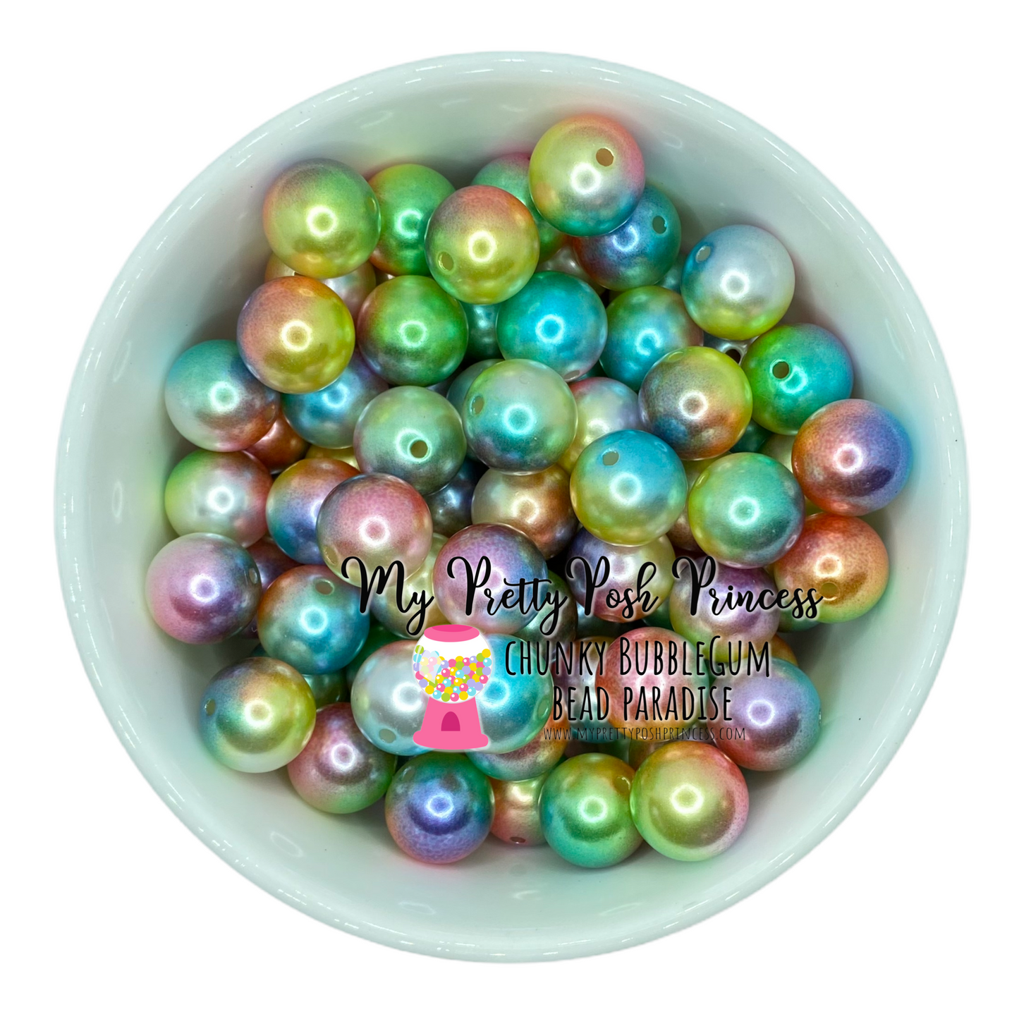 #522 - 20mm “Rainbow” Ombre Pearls (1 Count)