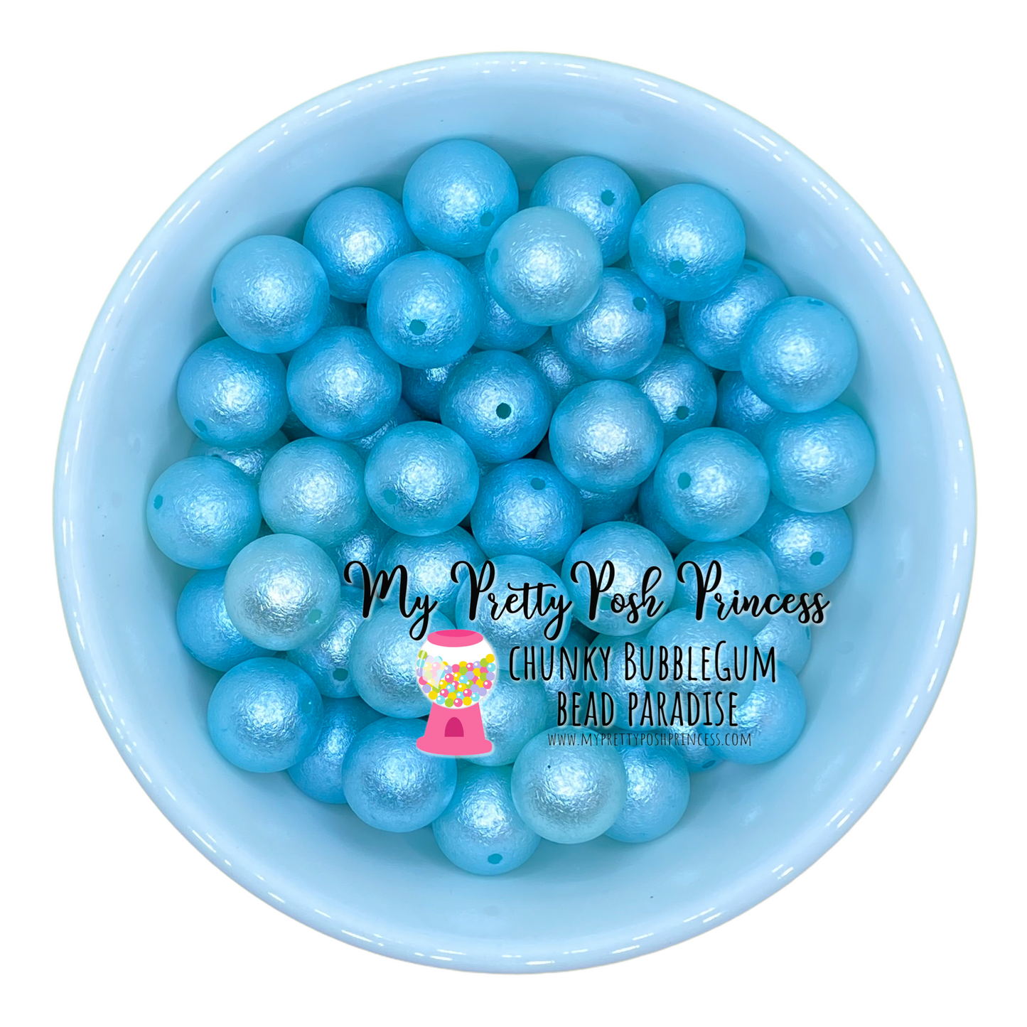 w106- 12mm Light Blue "Wrinkle" Acrylic Beads (20 Count)