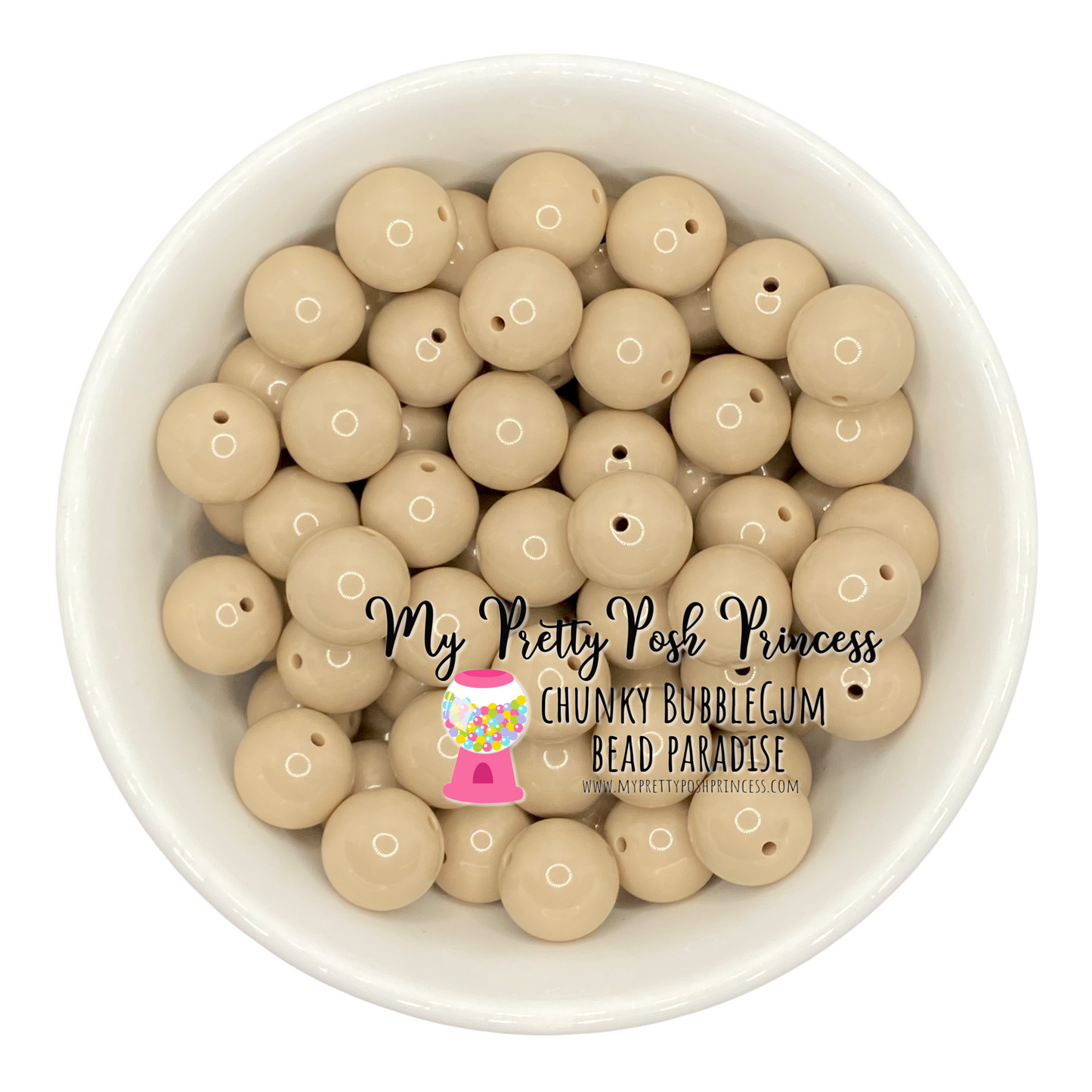 #3 - 12mm Toffee Solid Acrylic Beads (20 Count)