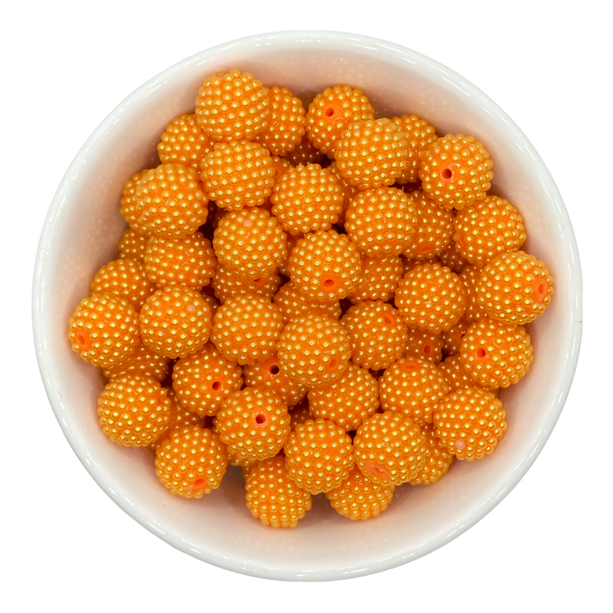 #1208 - 20mm Harvest Orange Berry Pearl Rhinestone Acrylic Beads (1 Count)