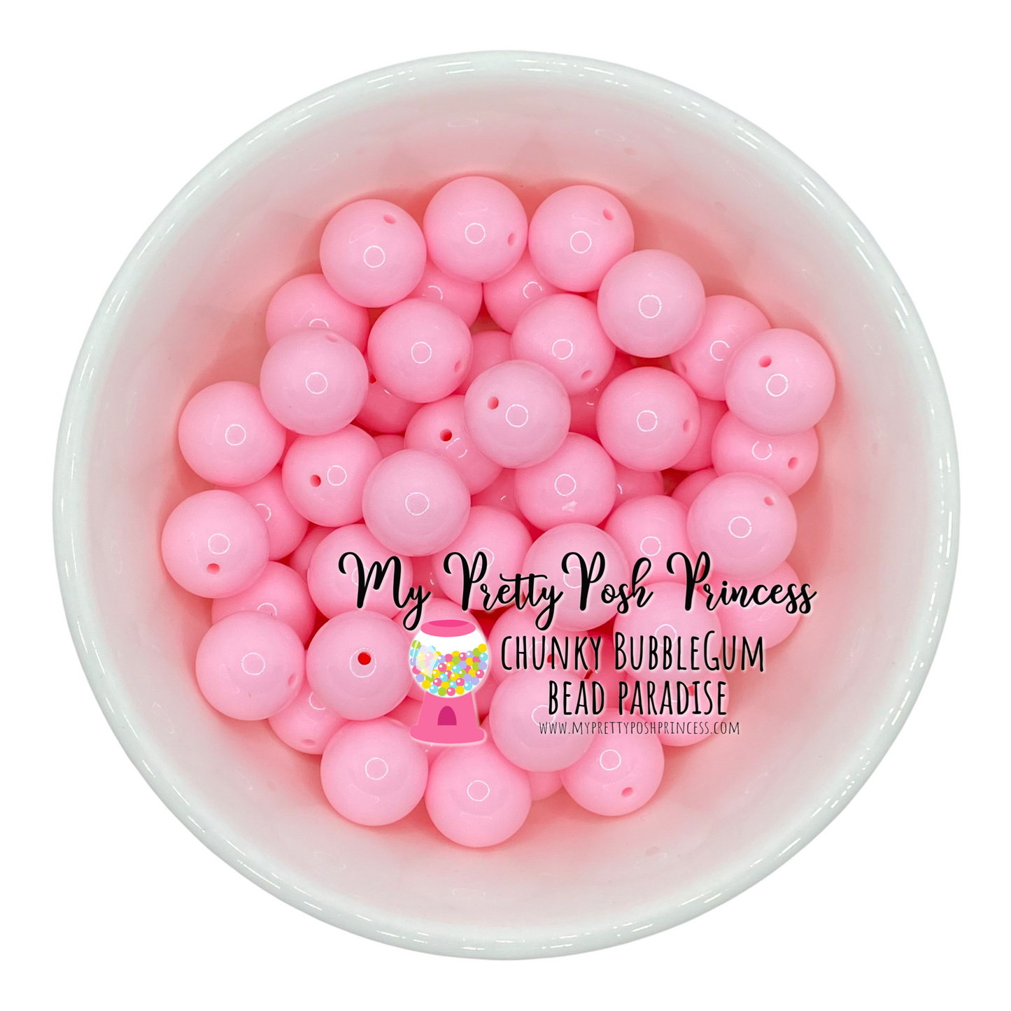 #41-12mm Light Pink Solid Acrylic Beads (20 Count)