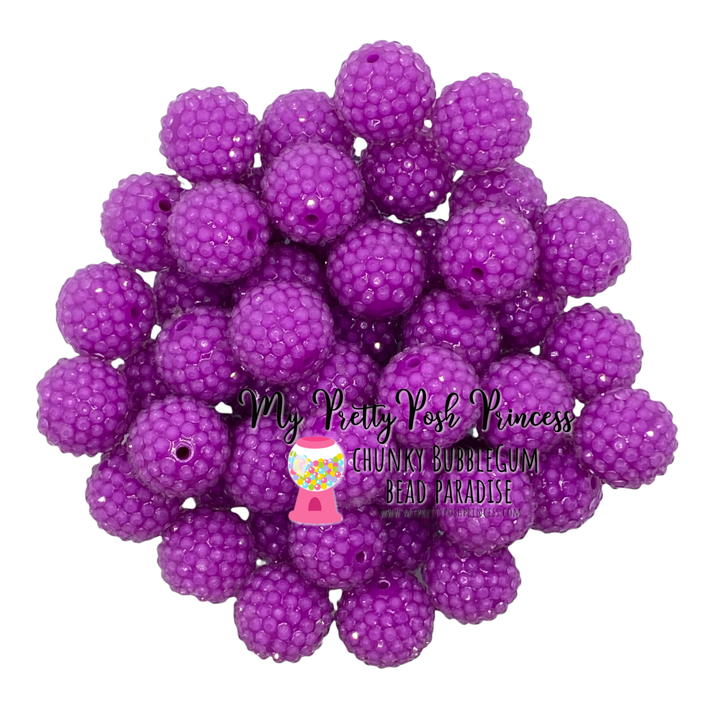 #1140 - 20mm Grape Jelly Rhinestone Beads (1 Count)