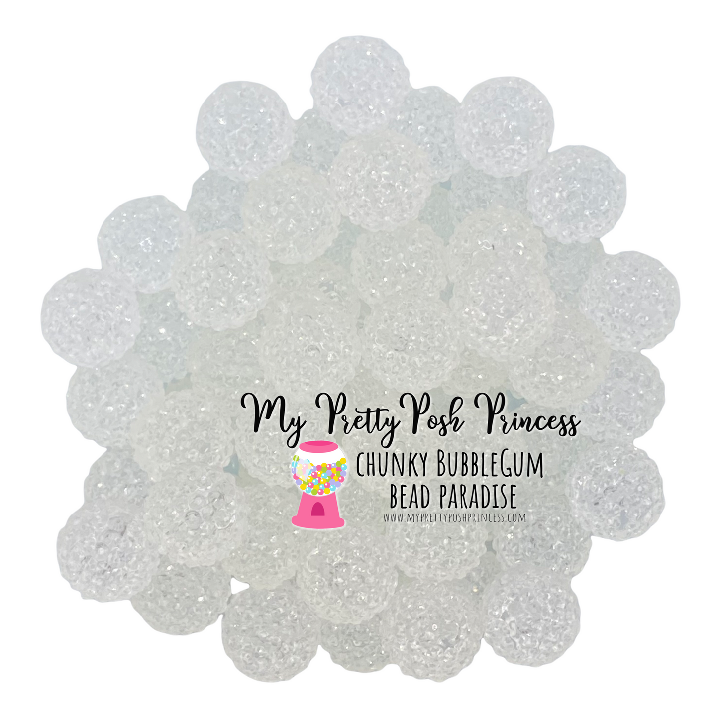 #214 - 12mm Clear Rhinestone Acrylic Beads (20 Count)