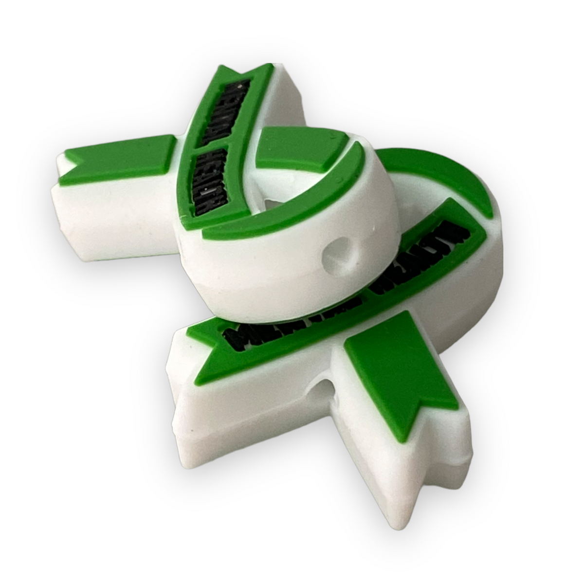 X107 - Mental Health Awareness Ribbon Silicone Focal Bead (1 Count)