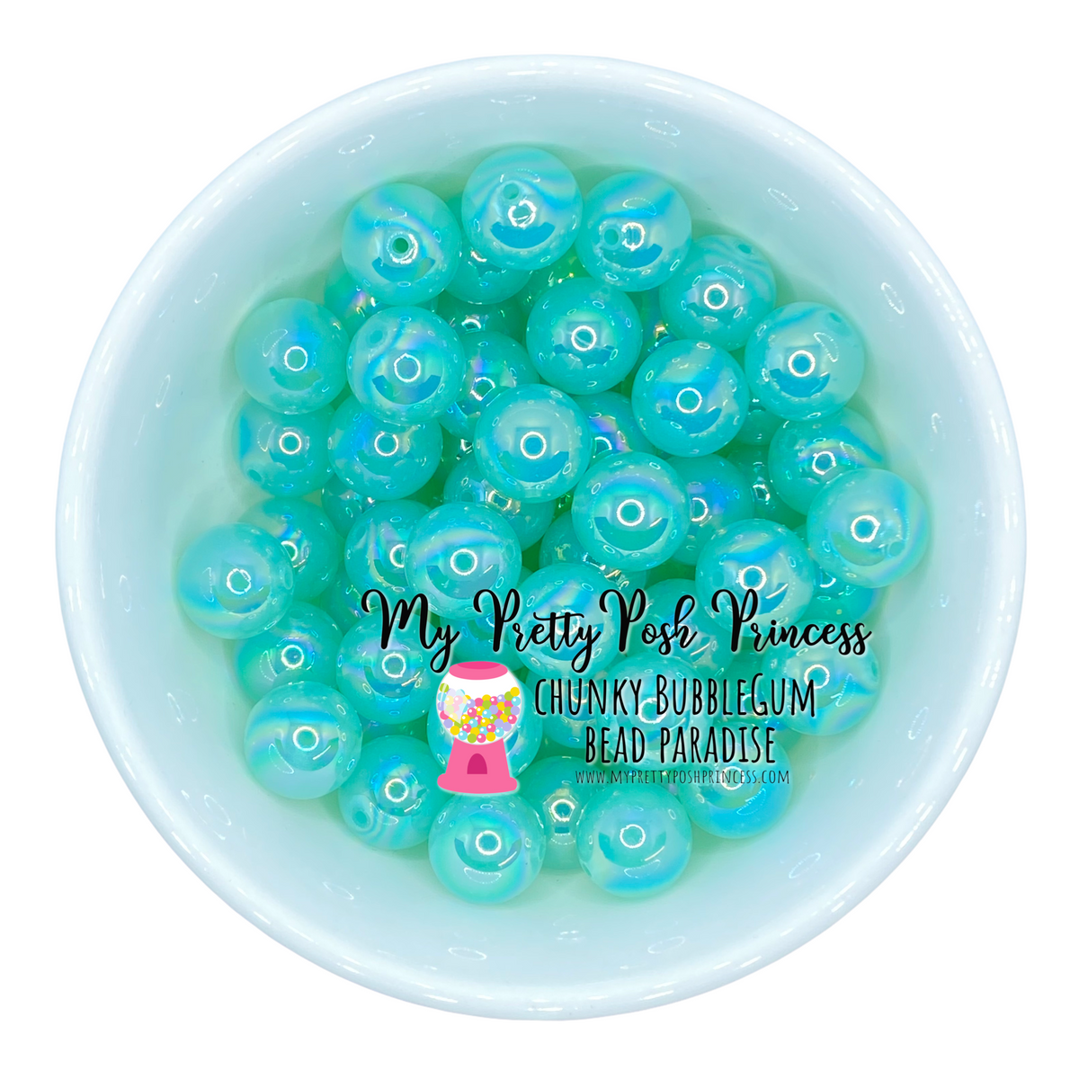 #644 -20mm Wintergreen Jelly Bubbles Acrylic Beads (1 Count)