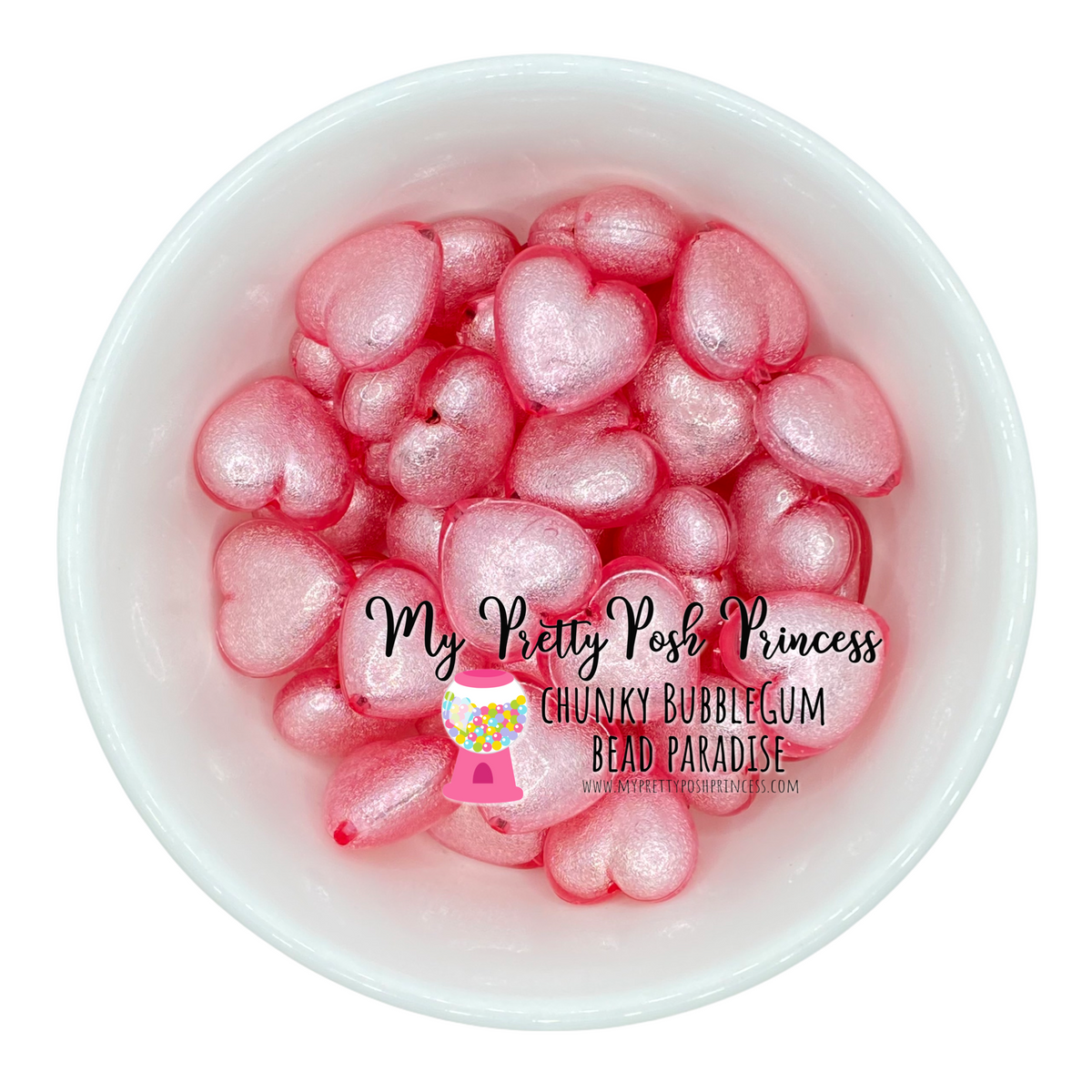 W399- 20mm Light Pink Heart Pearls (1 Count)
