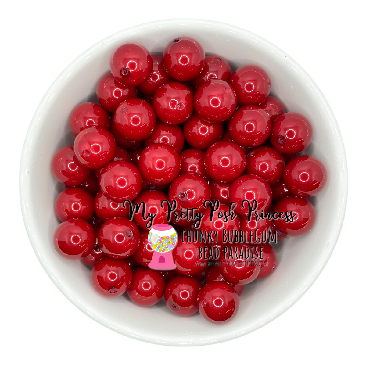 #405 - A57- 20mm Cherry Pearl Acrylic Beads (1 Count)
