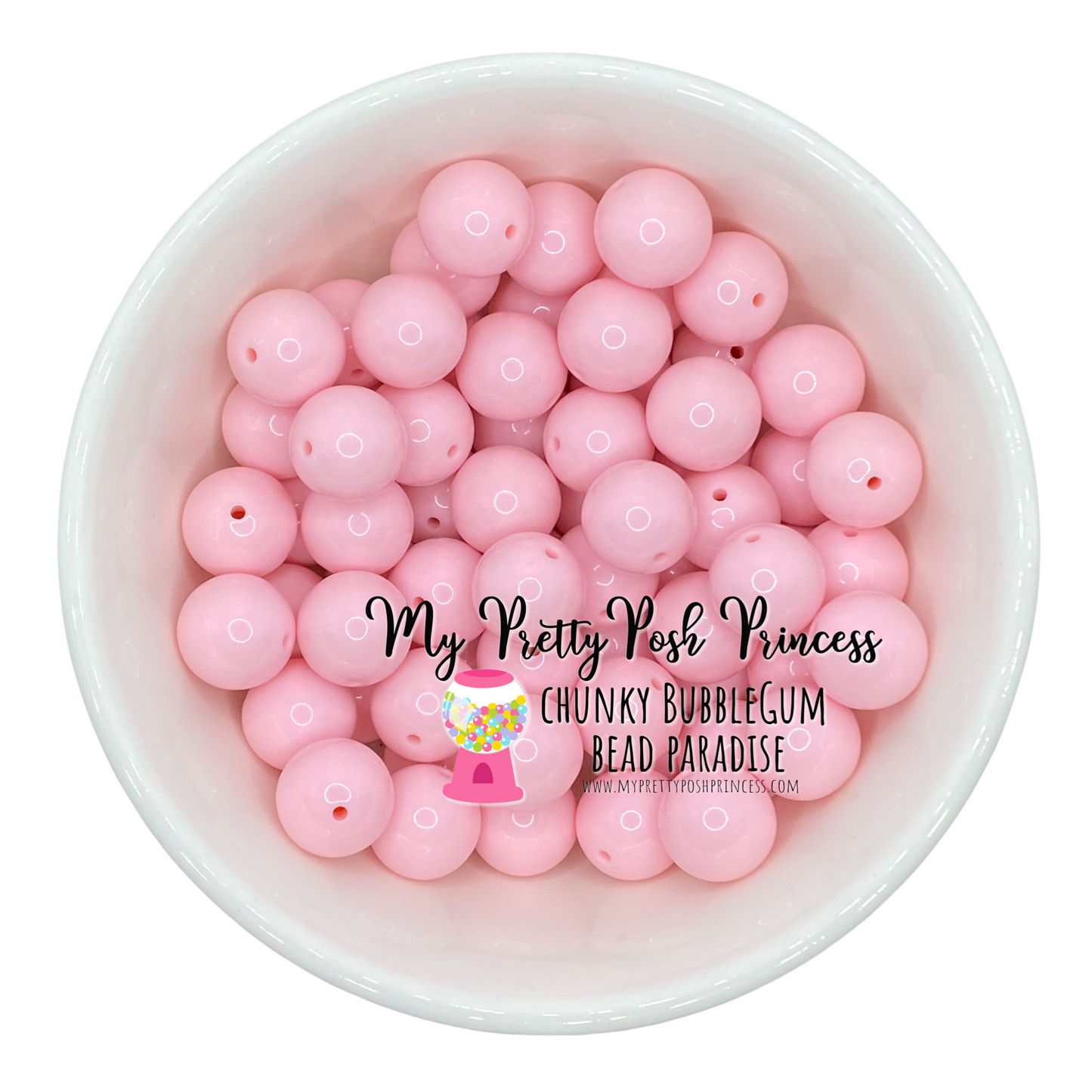 #42 - 12mm Blush Pink Solid Acrylic Beads (20 Count)