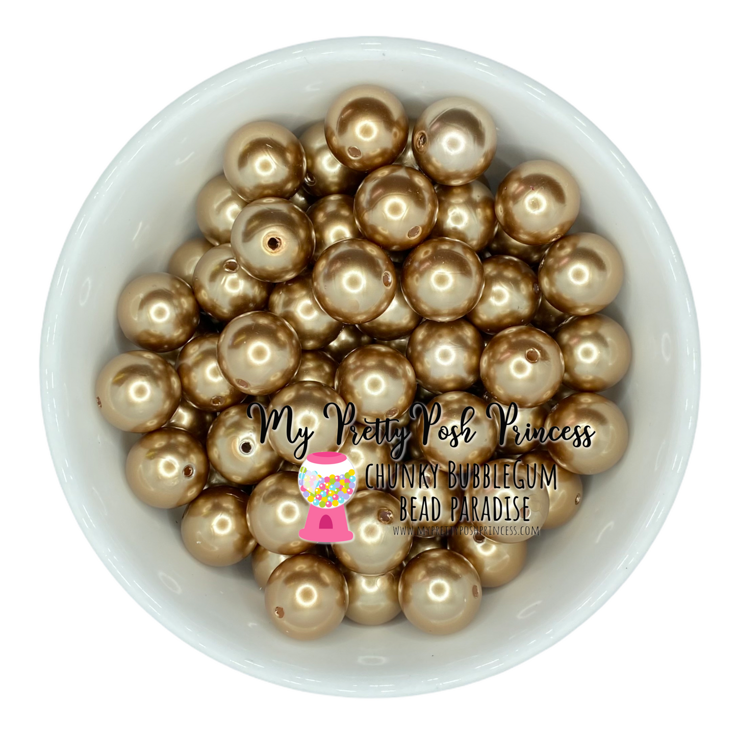 #396 - A45- 20mm Brown Pearl Acrylic Beads (1 Count)