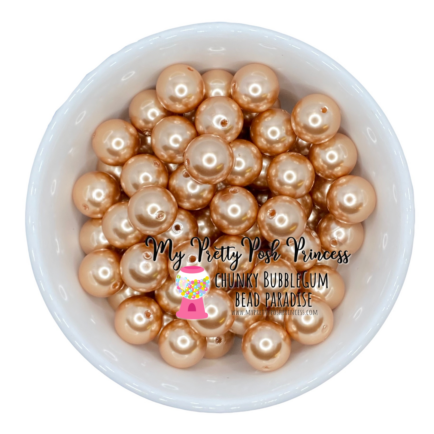 #386 - A32- 20mm Light Brown Pearl Acrylic (1 Count)