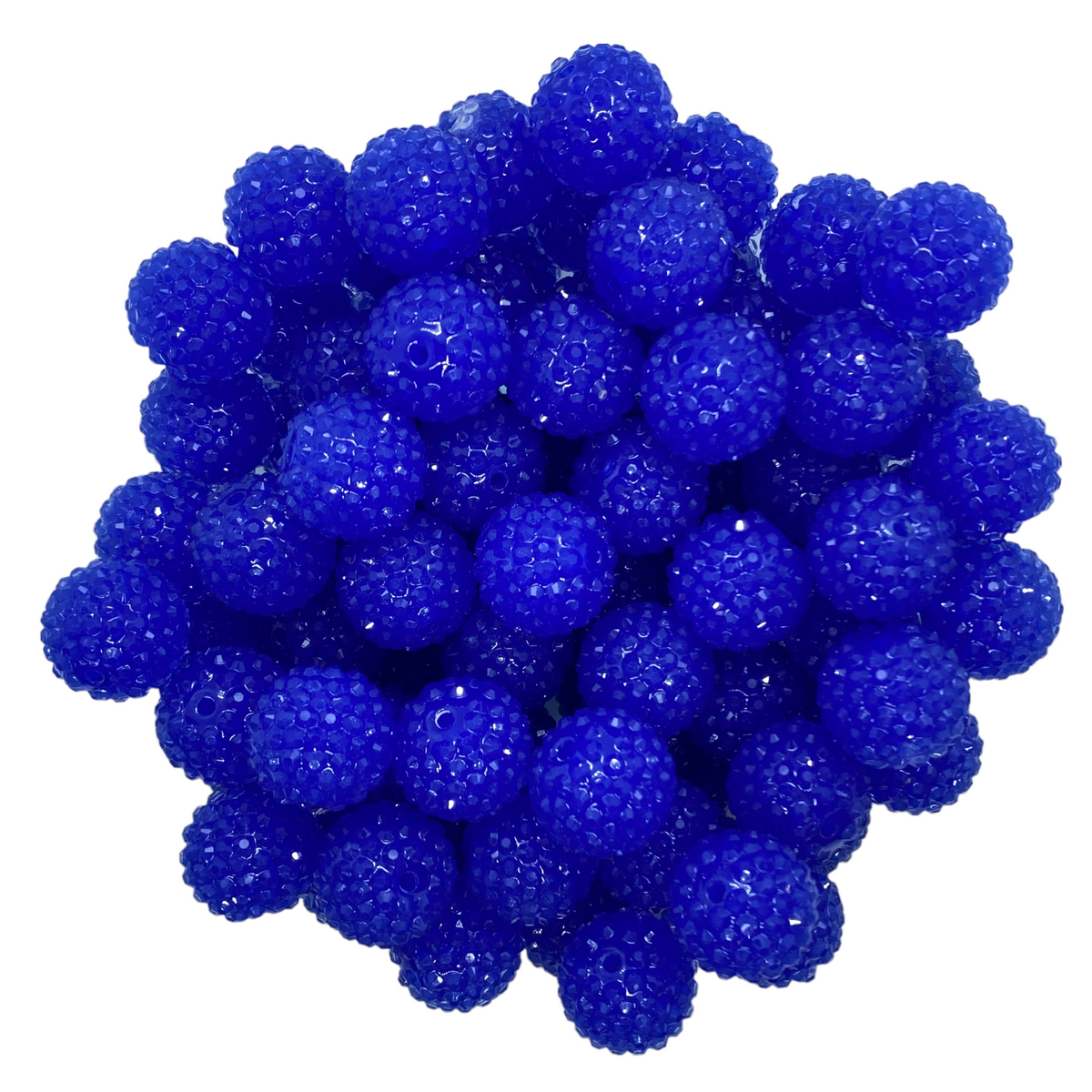 #1277 - 20mm Royal Blue Jelly Rhinestone Beads (1 Count)