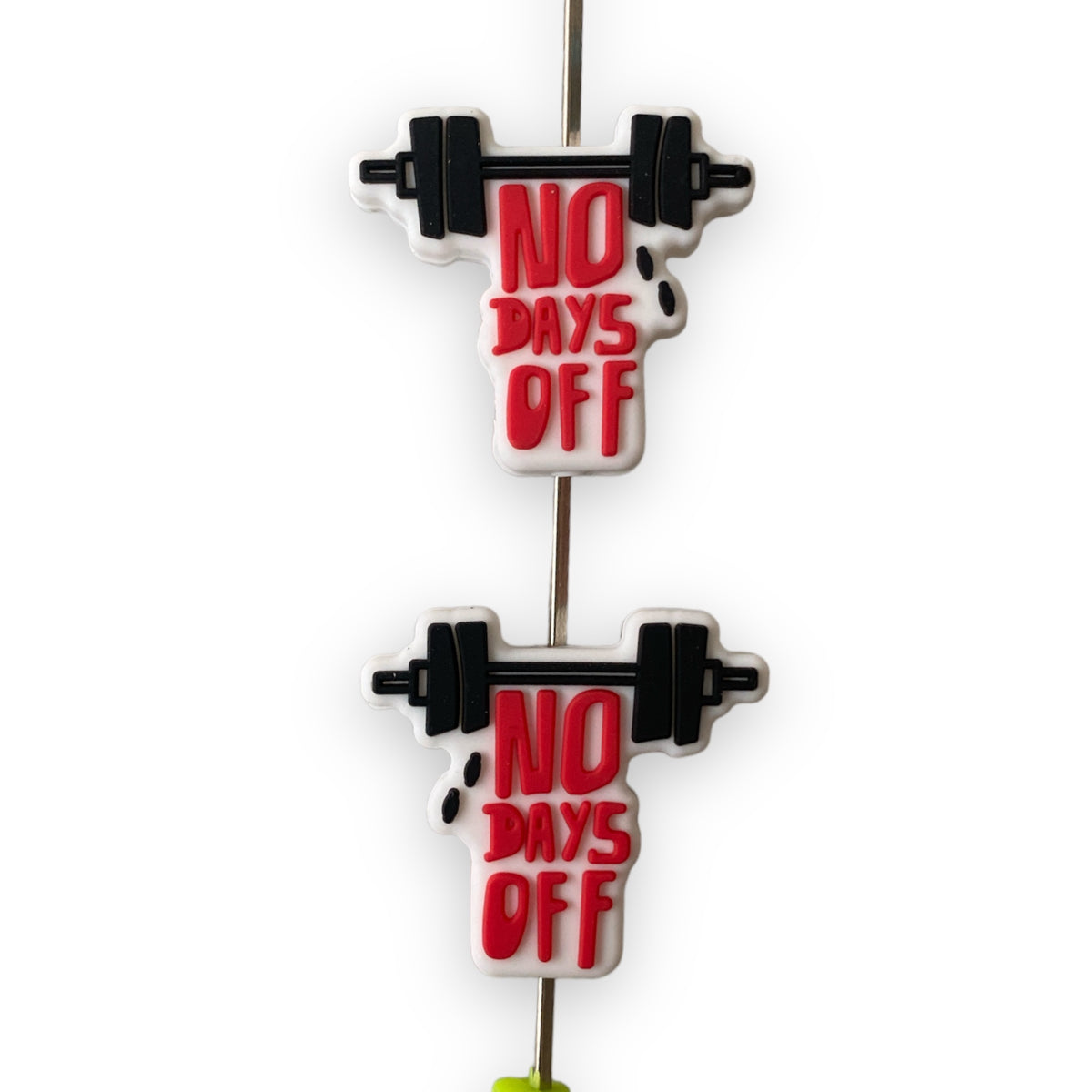 X216 - “No Days Off” Silicone (1 Count) Focal Bead