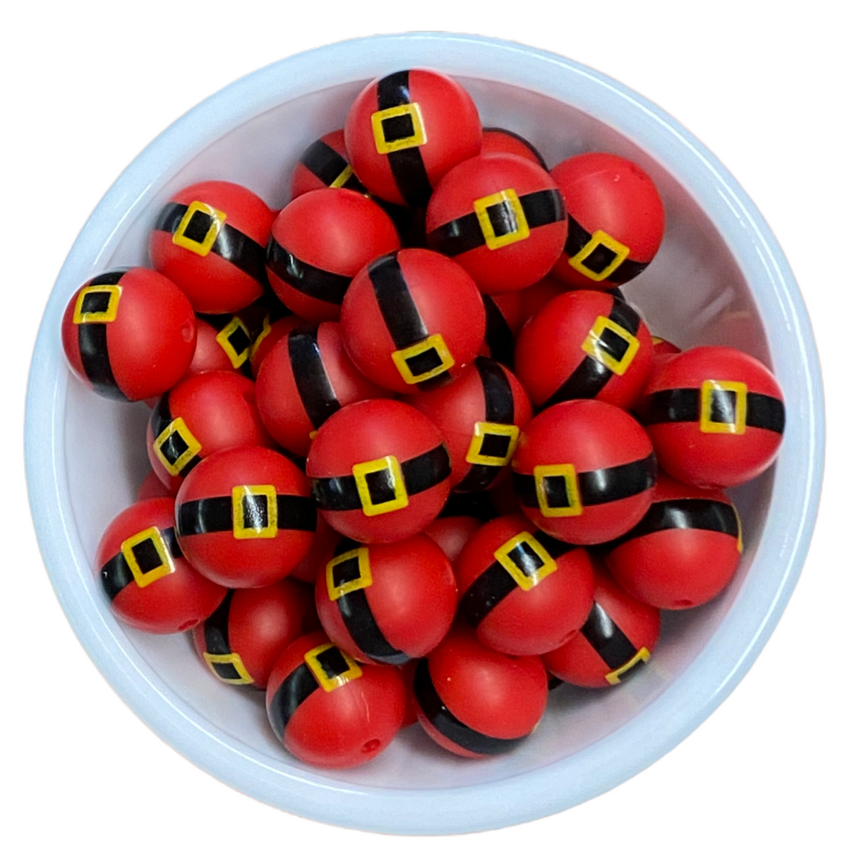 T412 - 15mm “Santa Sash” Silicone Beads