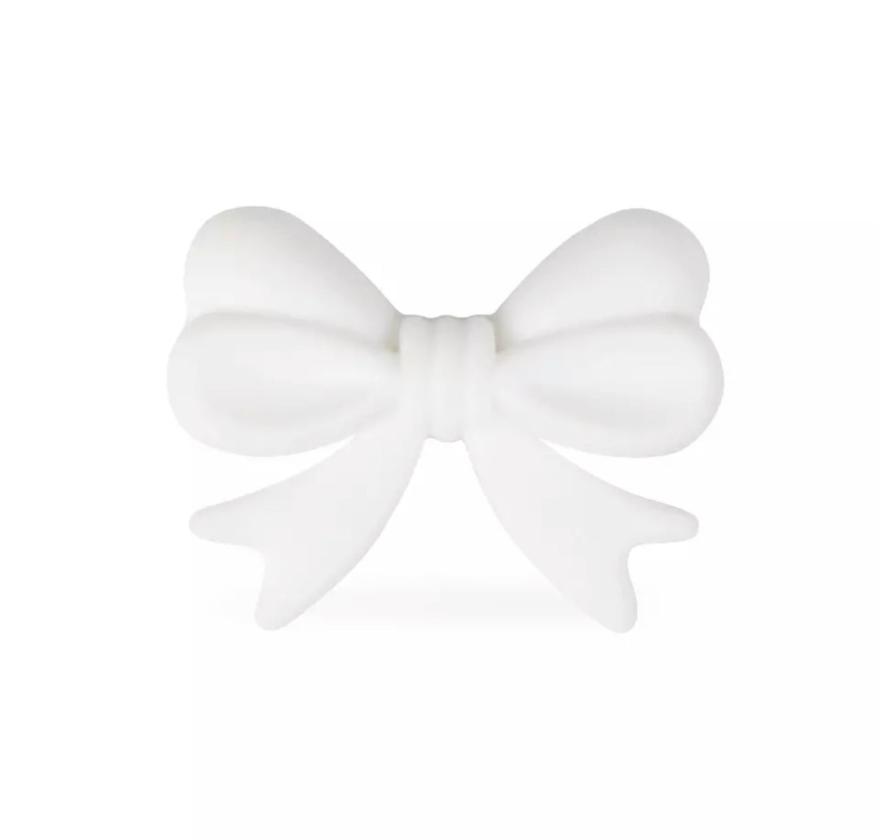 X103 - White Bow Silicone (1 Count) Focal Bead