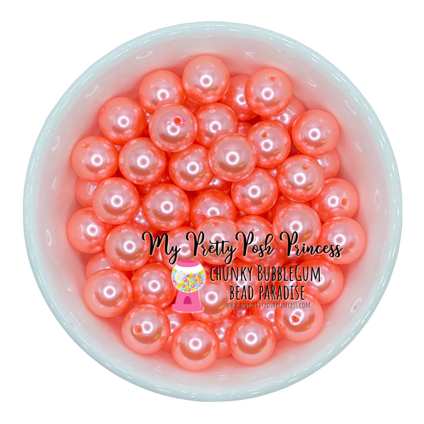 #382 - A22- 20mm Peach Pearl Acrylic (1 Count)