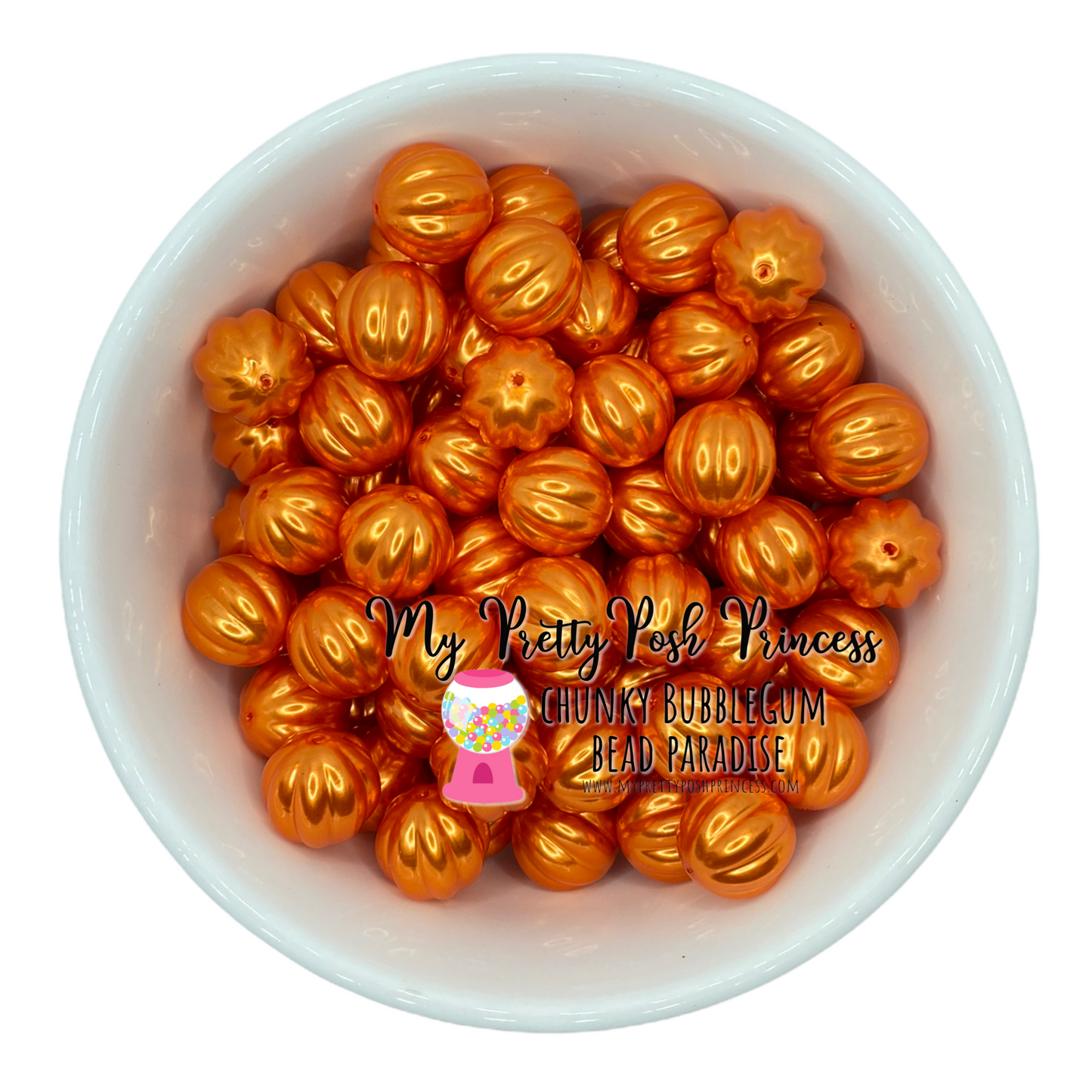 #679 - 20mm Orange "Watermelon" Acrylic Beads (1 Count)