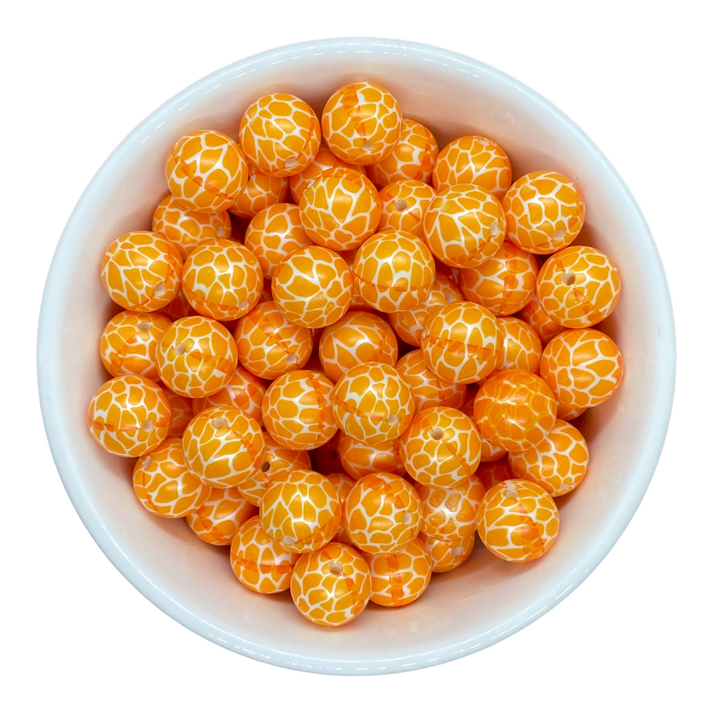 #546- 20mm Giraffe Matte Leopard Animal Acrylic Beads (1 Count)