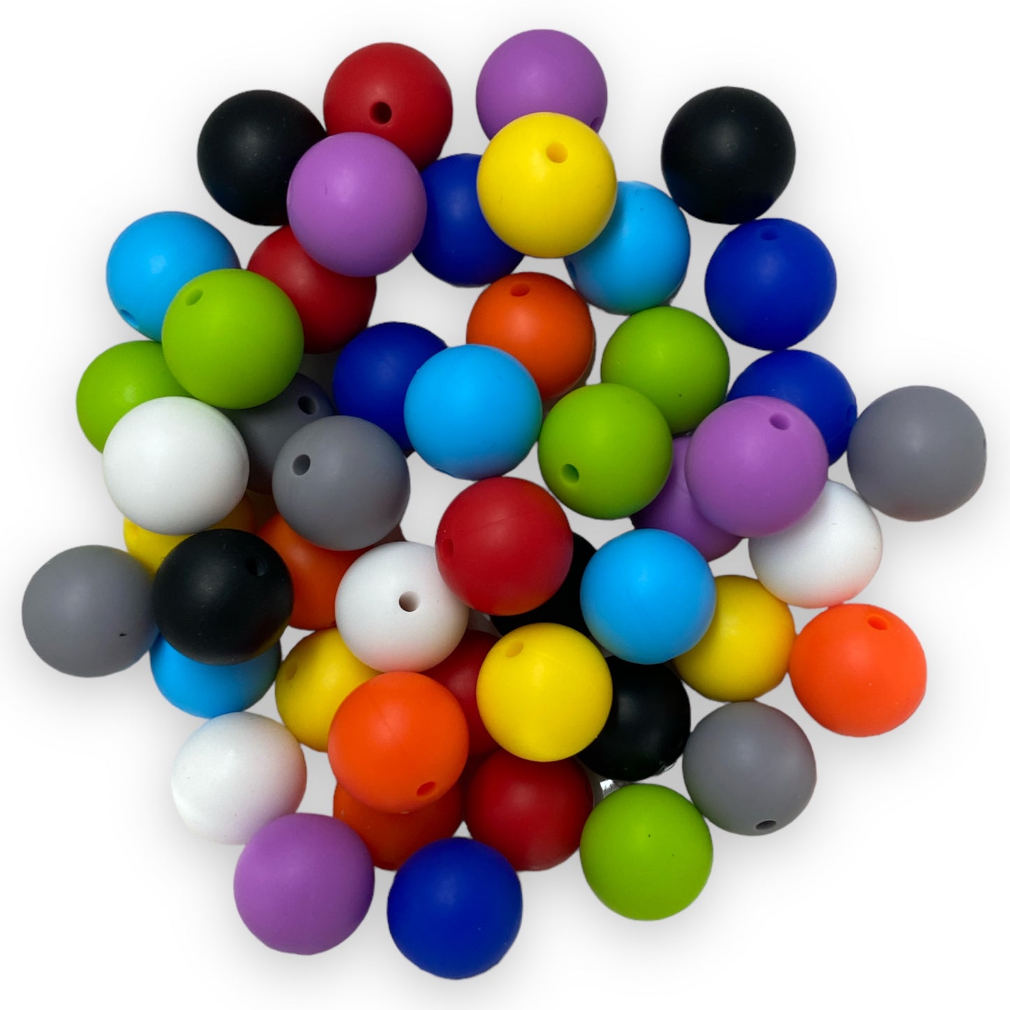 CK - 212 15mm “Primary Rounds” 100 Count Mixed Pack Silicone Beads