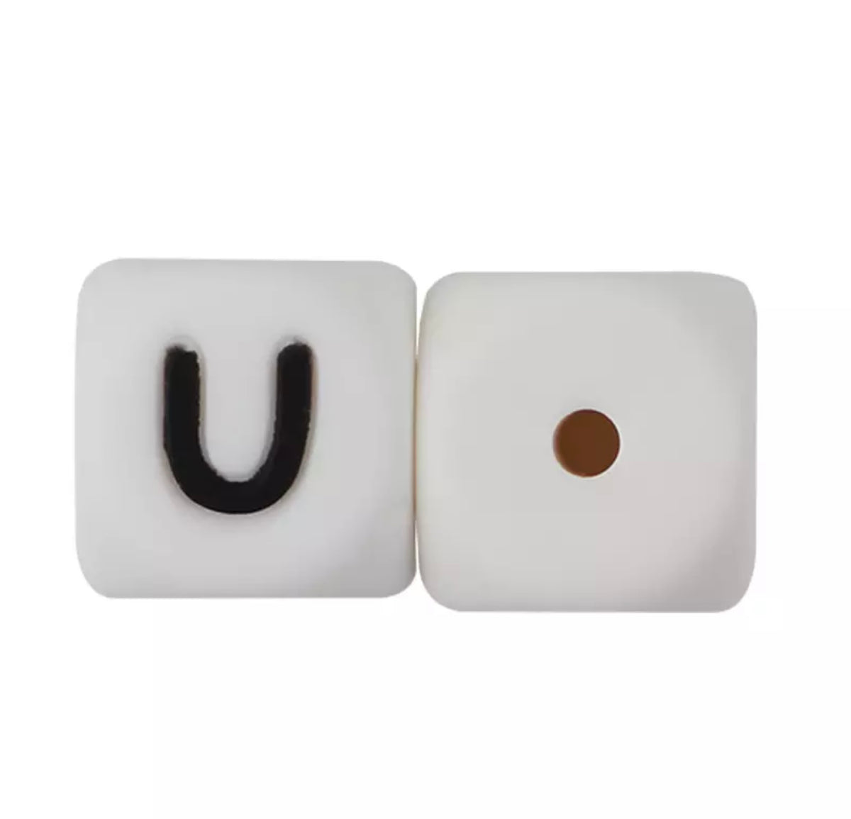 SWS5- “U” Silicone Alphabet 30 Count Pack Wholesale Silicone Beads