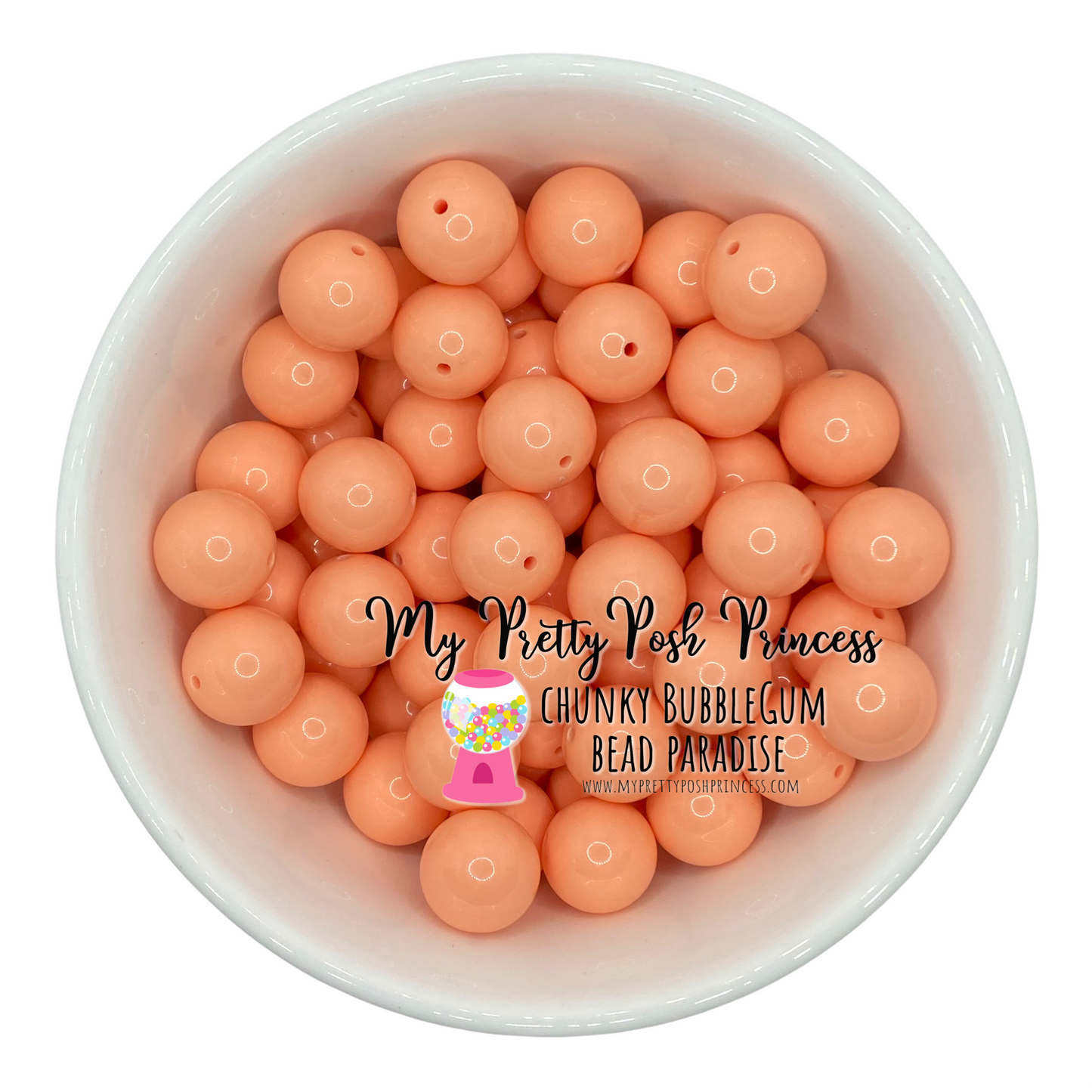 #352 - 20mm Peach Solid Acrylic Beads (1 Count)