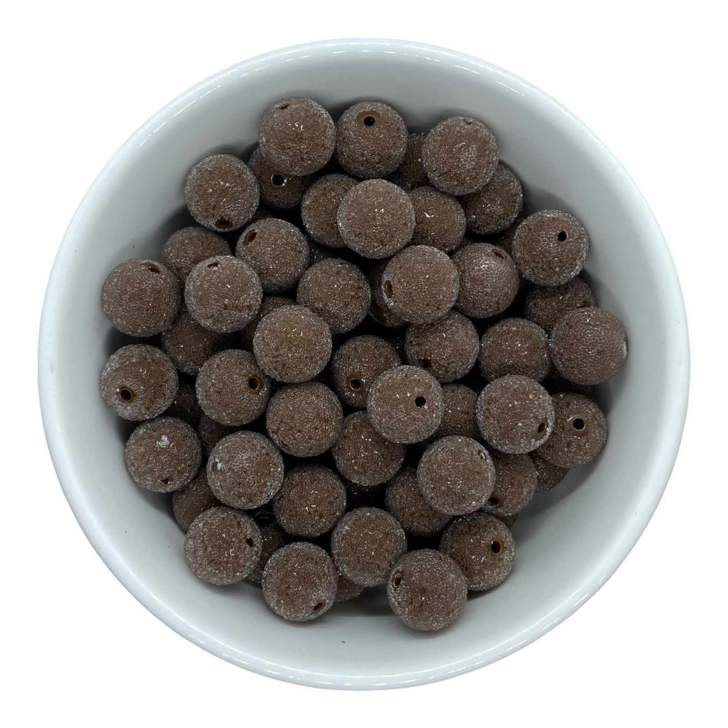 W509- 20mm Brown “Sugar” Acrylic Beads (1 Count)