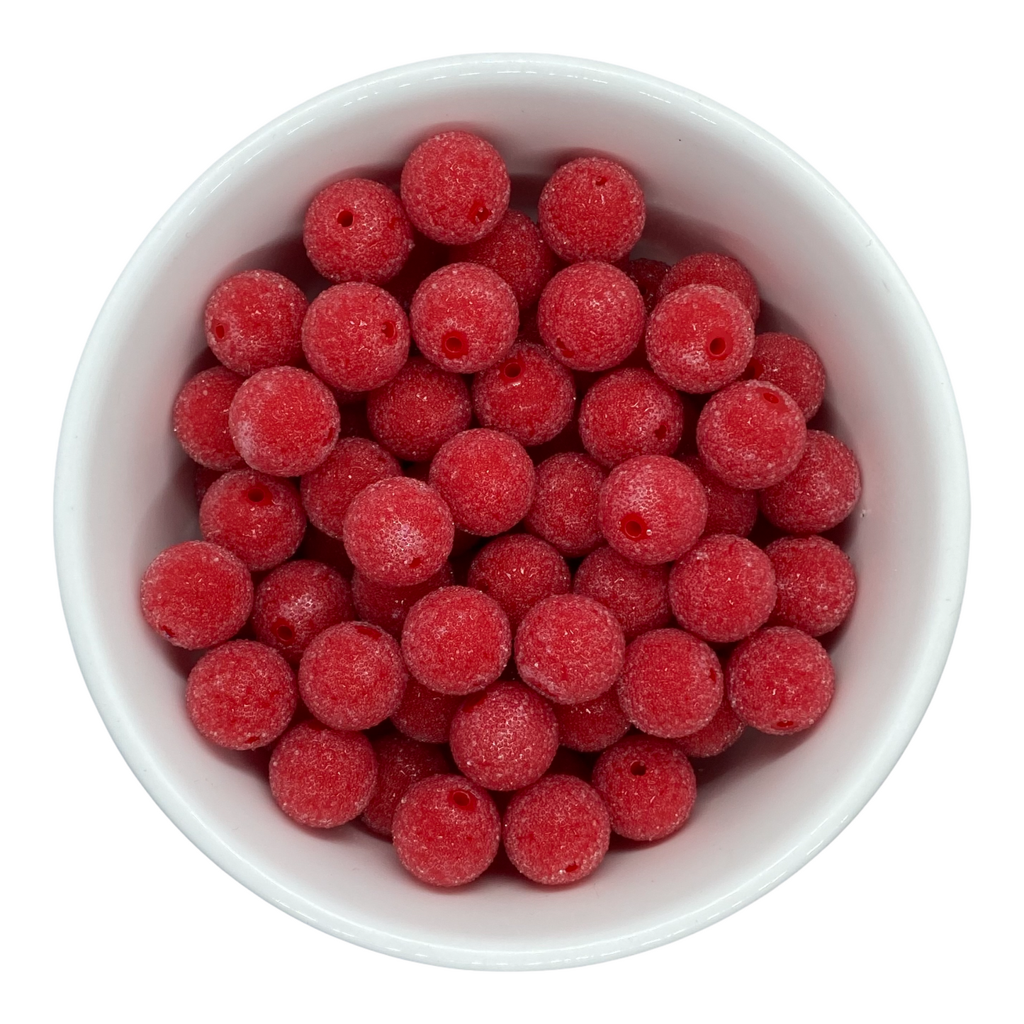 W508- 20mm Red “Sugar” Acrylic Beads (1 Count)