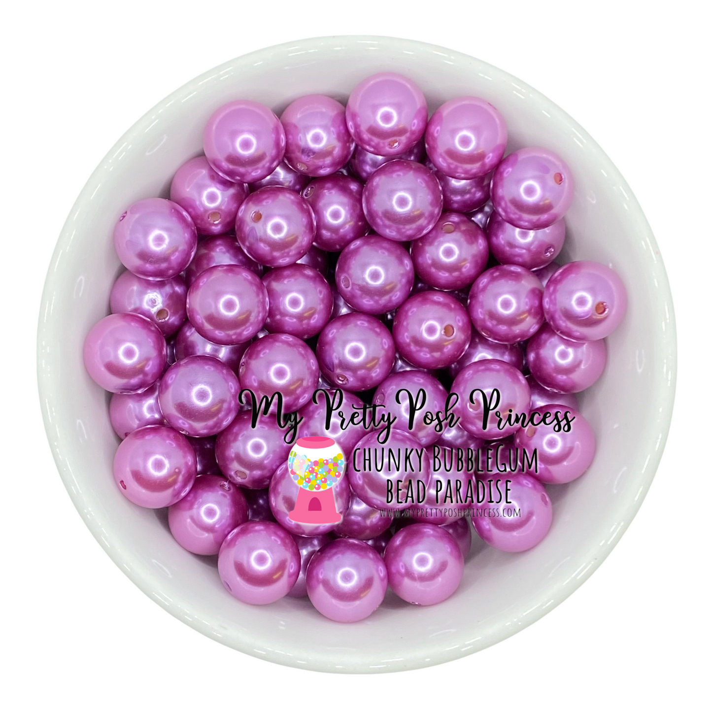 #375 - A12- 20mm Orchid Faux Pearl Beads (1 Count)