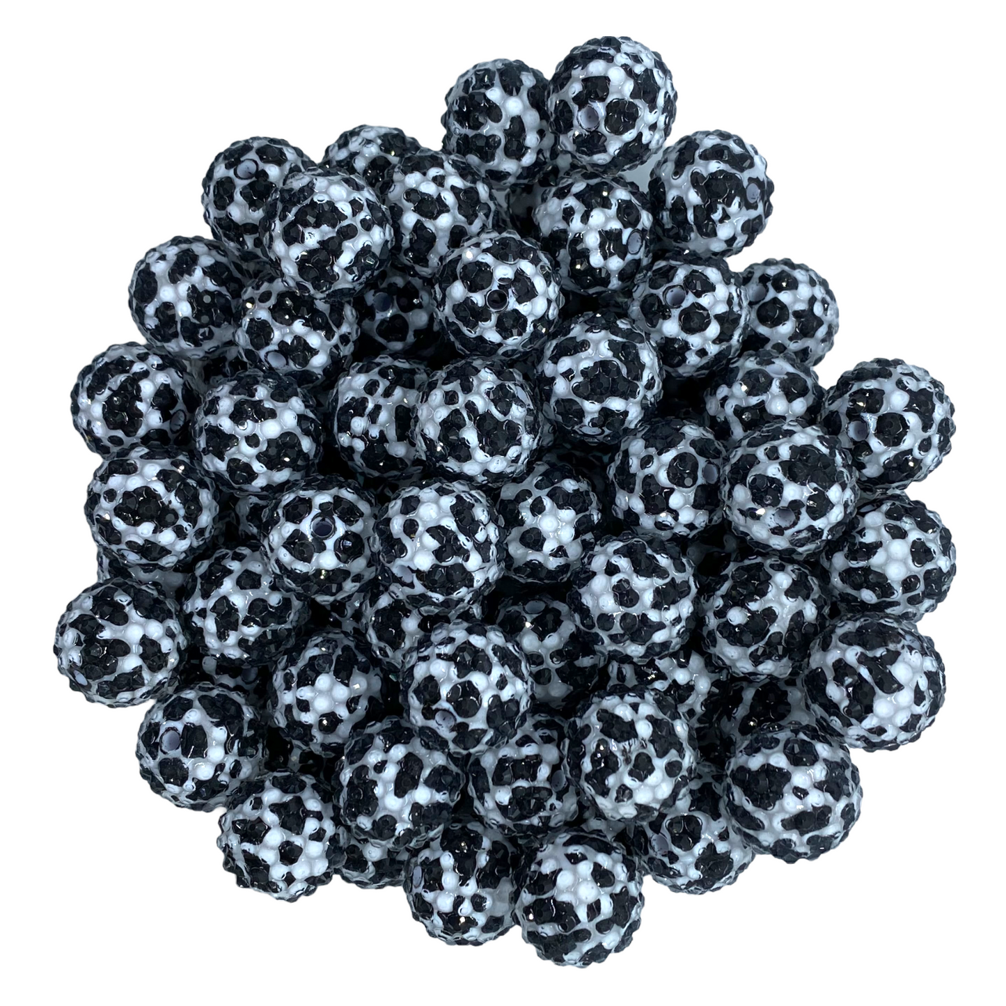 #1265 - 20mm Cow Jelly Rhinestone Chunky Bubble Gum Acrylic Beads (1 Count)