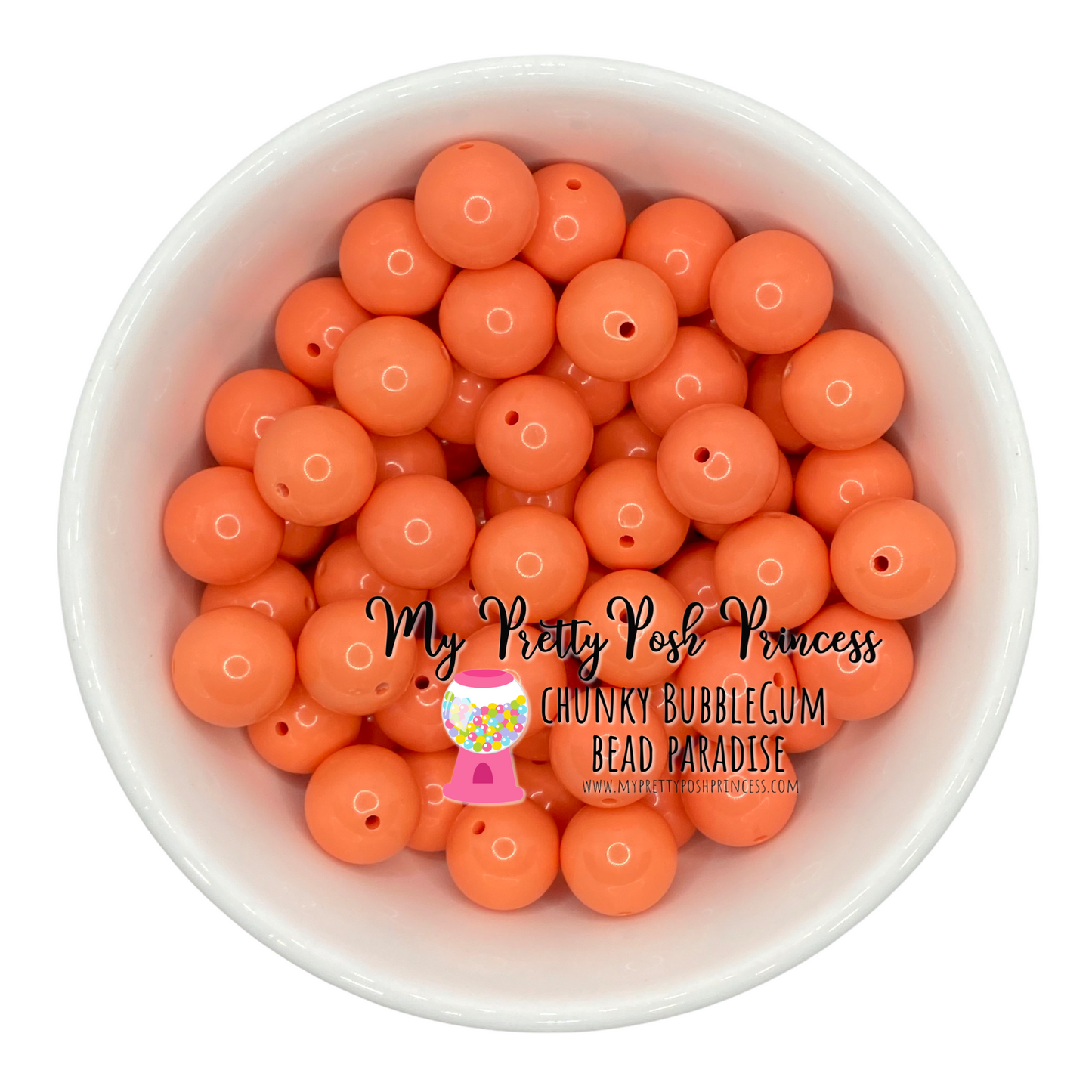 #353 - 20mm Coral Solid Acrylic Beads (1 Count)