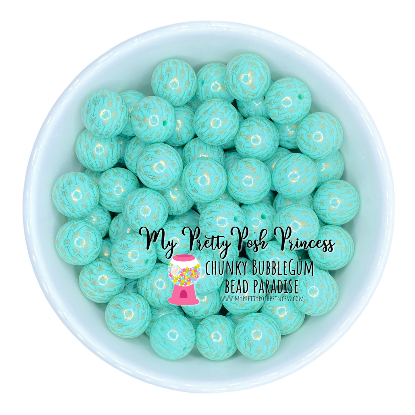 W433- 20mm Wintergreen Arrow Acrylic Bead (1 Count)