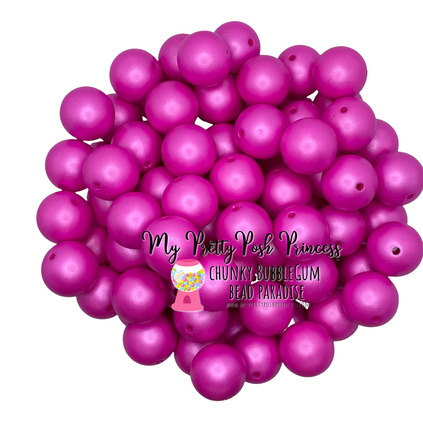 #440 - 20mm Dark Pink "Matte" Pearls (1 Count)