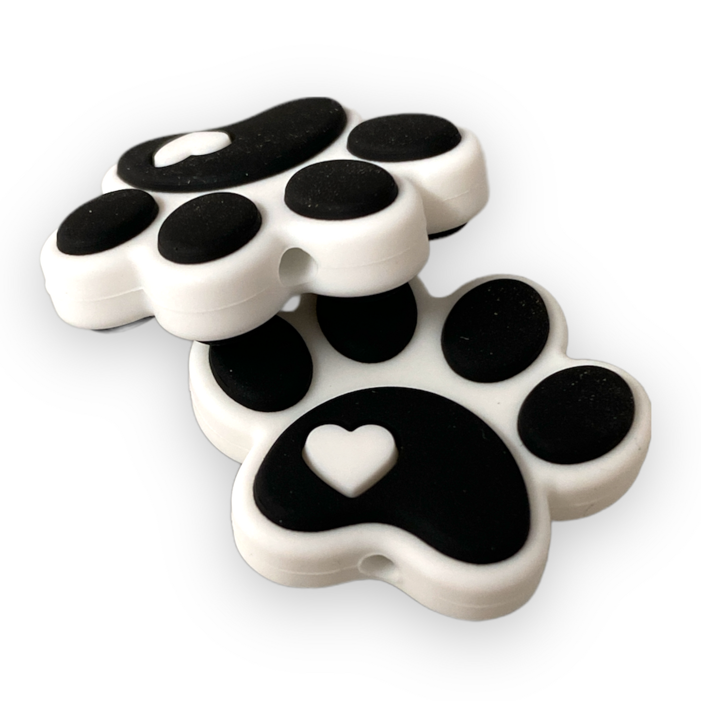 X297 - “White Paw" Focal (1 Count) Bead Silicone
