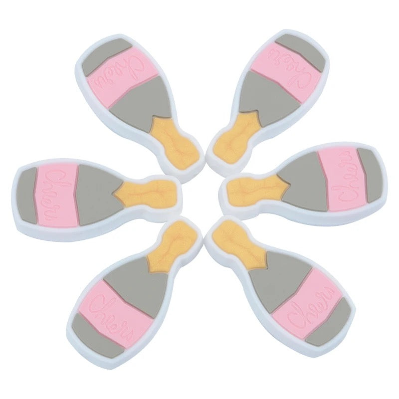 X158 - Champagne Focal Bead Silicone(1 Count) Focal Bead