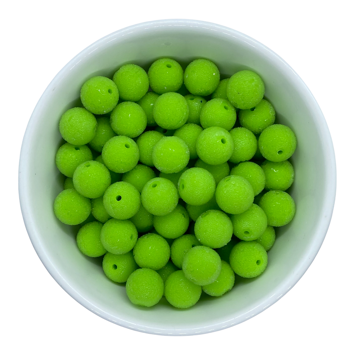 #484- 20mm Lime Green “Sugar” Acrylic Bead (1 Count)