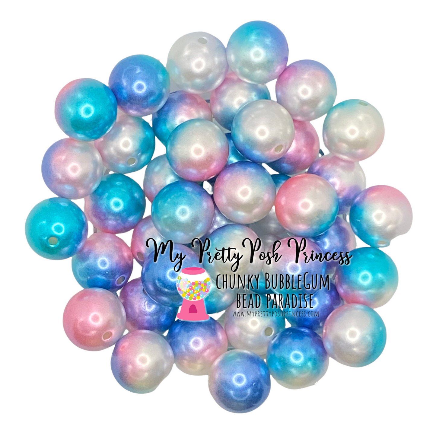 #525 - 20mm “Unicorn” Ombre Pearls (1 Count)