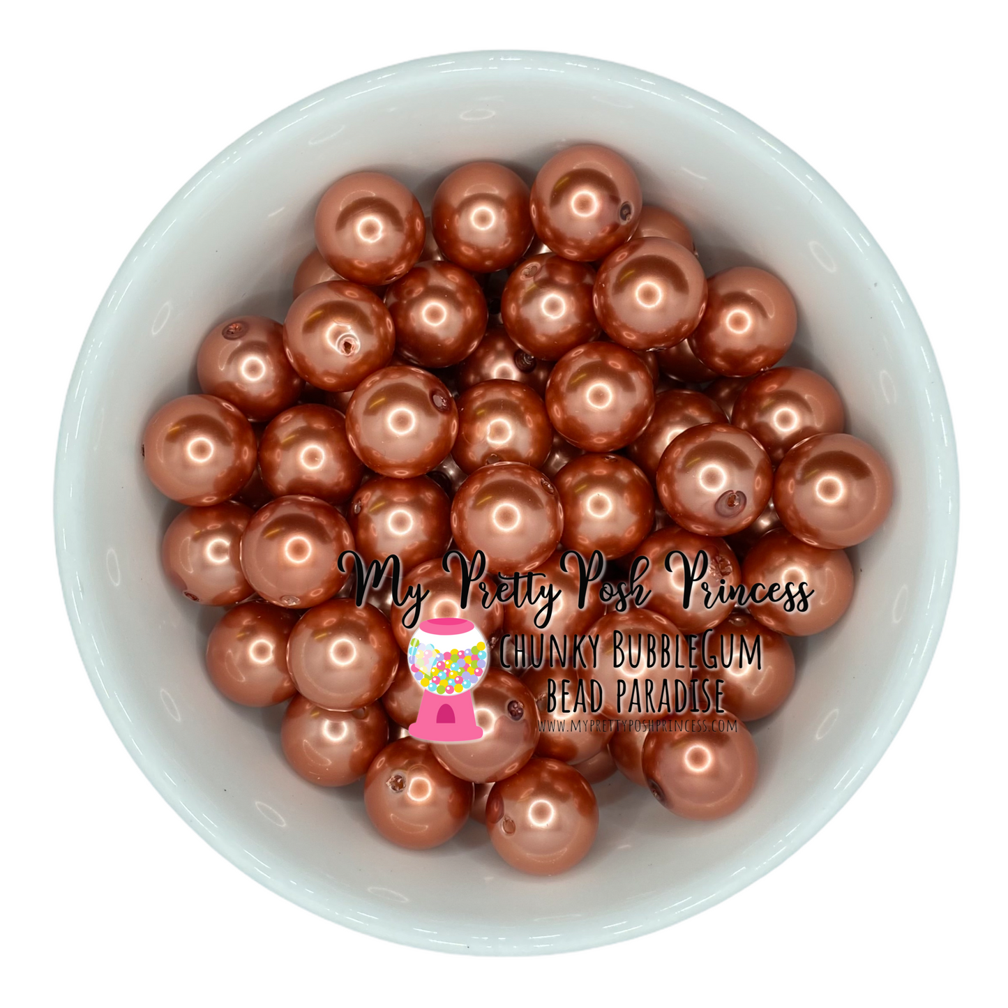 #399 - A49- 20mm Burnt Orange Pearl Beads (1 Count)
