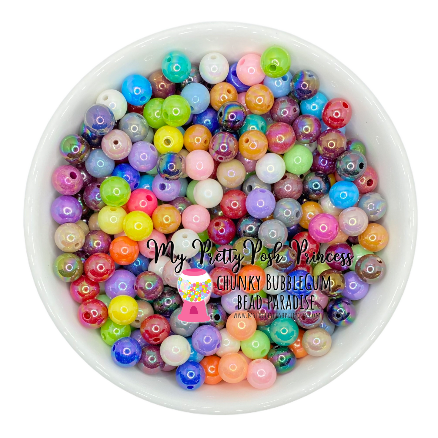 K-556- 12mm AB Solids Mix 100 Count Beads