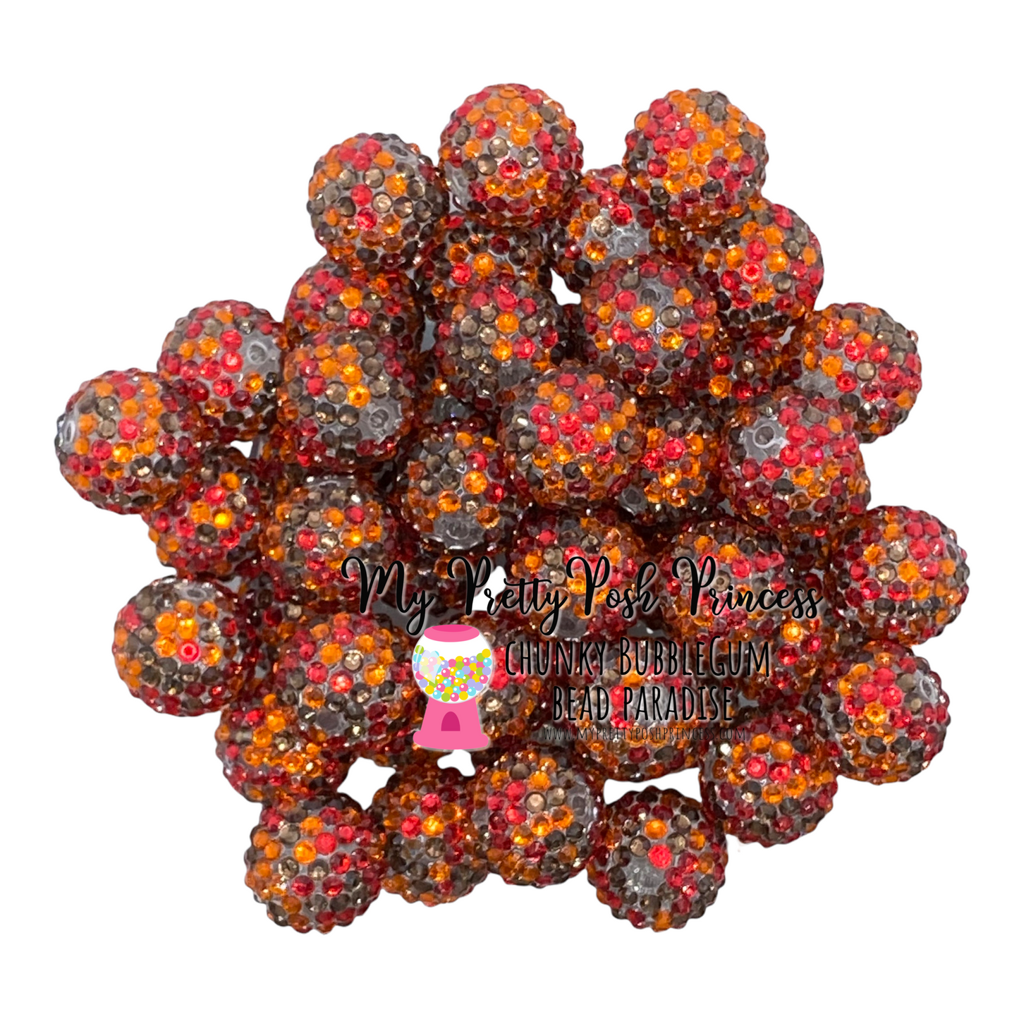 #1161 - 20mm Fall Confetti Rhinestone Beads (1 Count)