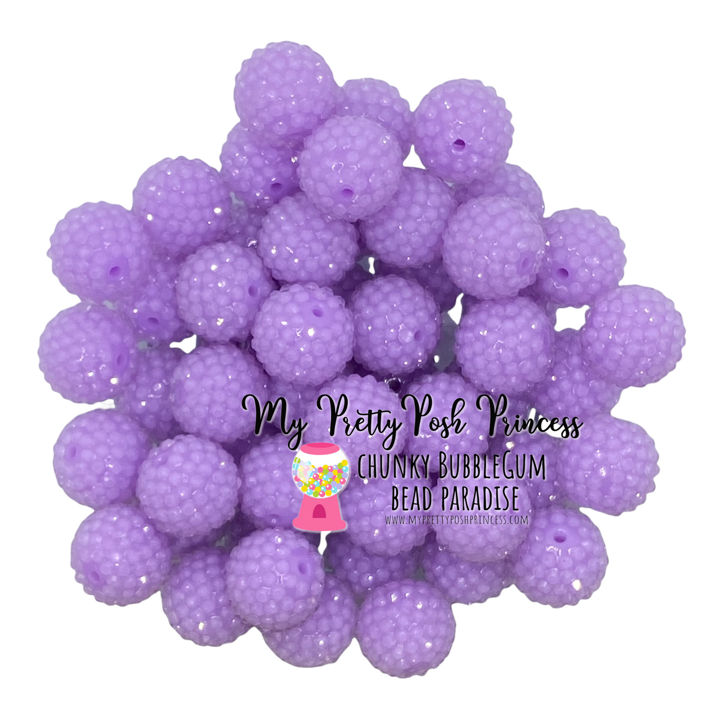 #1137 - 20mm Lavender Jelly Rhinestone Beads (1 Count)