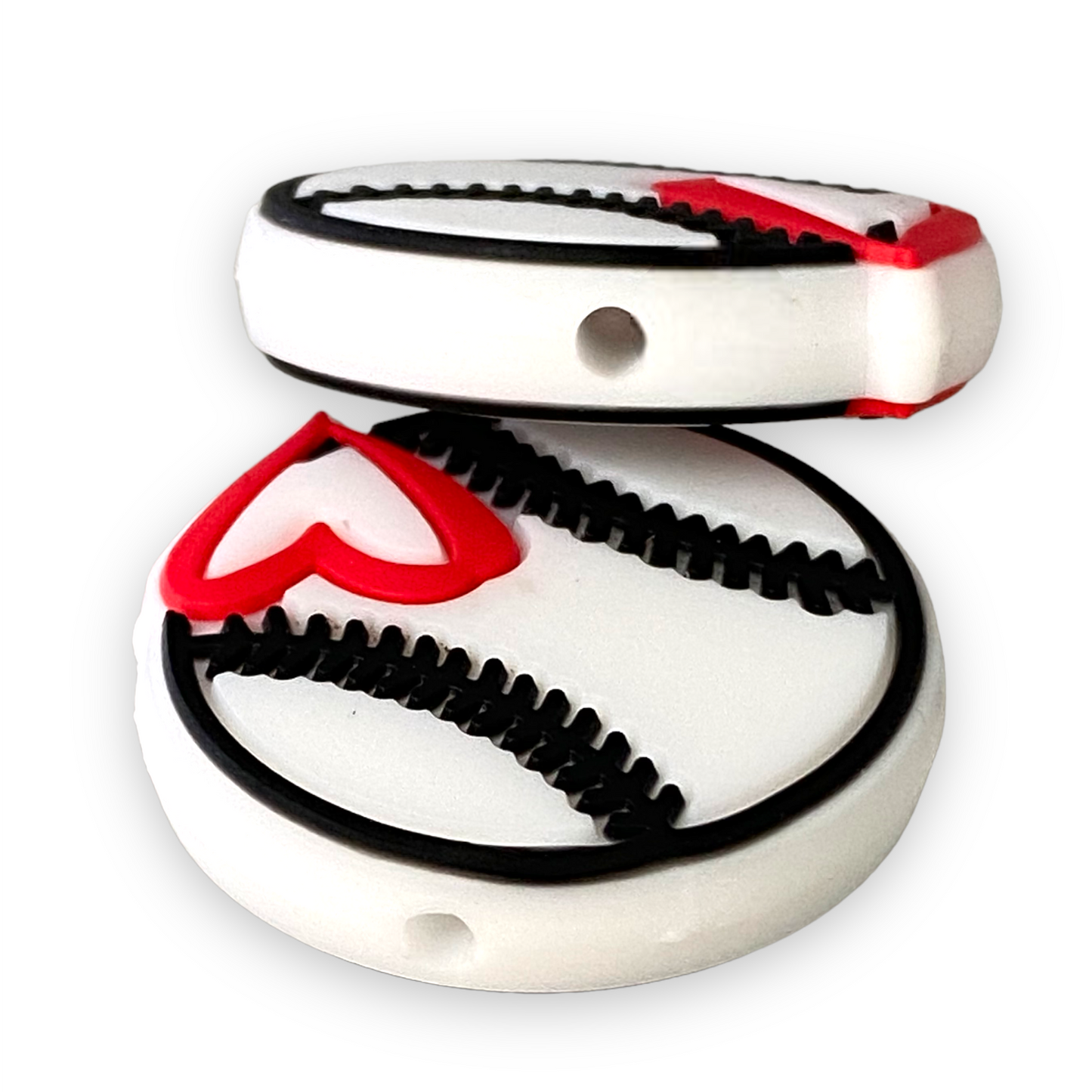 X229 - Baseball Silicone (1 Count) Focal Bead