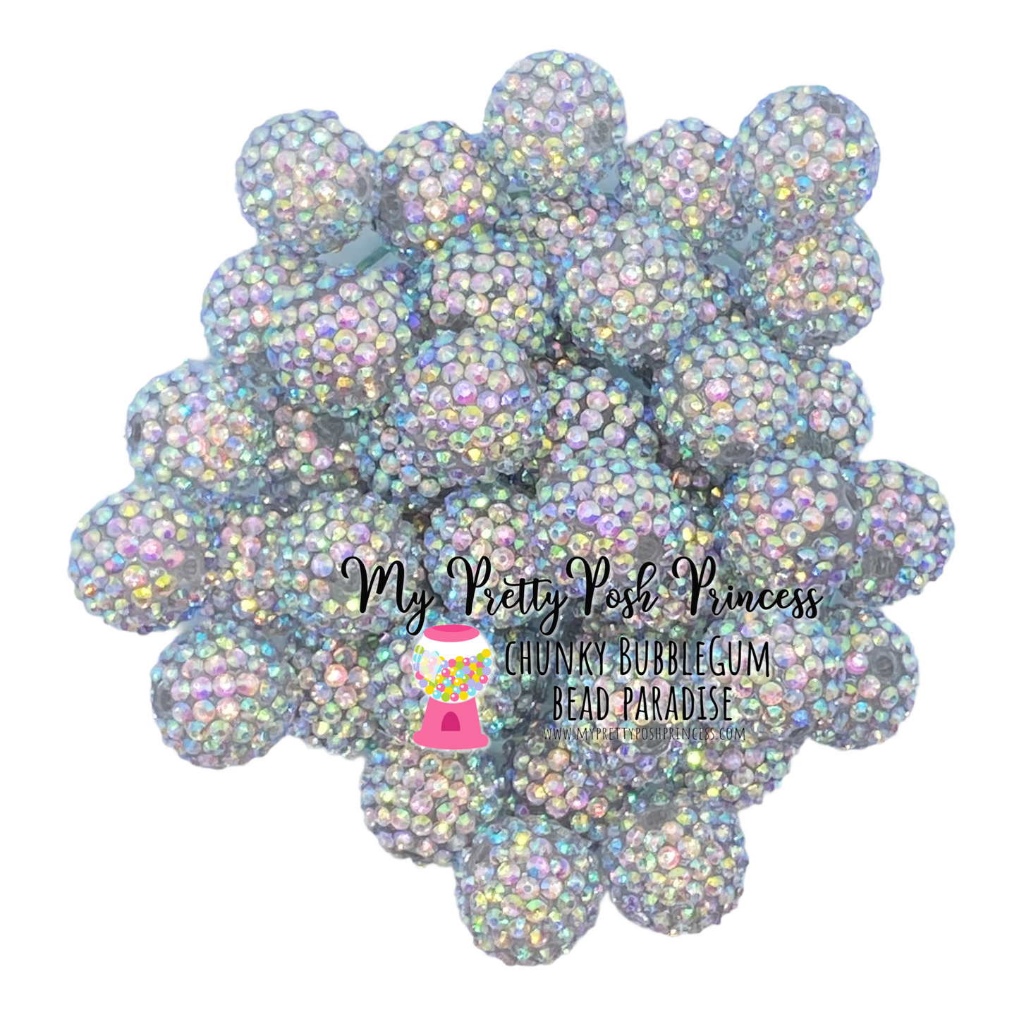 #1105 - 20mm Disco AB Rhinestone Beads (1 Count)