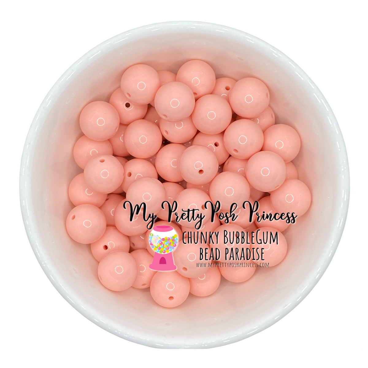 #53 - 12mm Mint Coral Solid Acrylic Beads (20 Count)