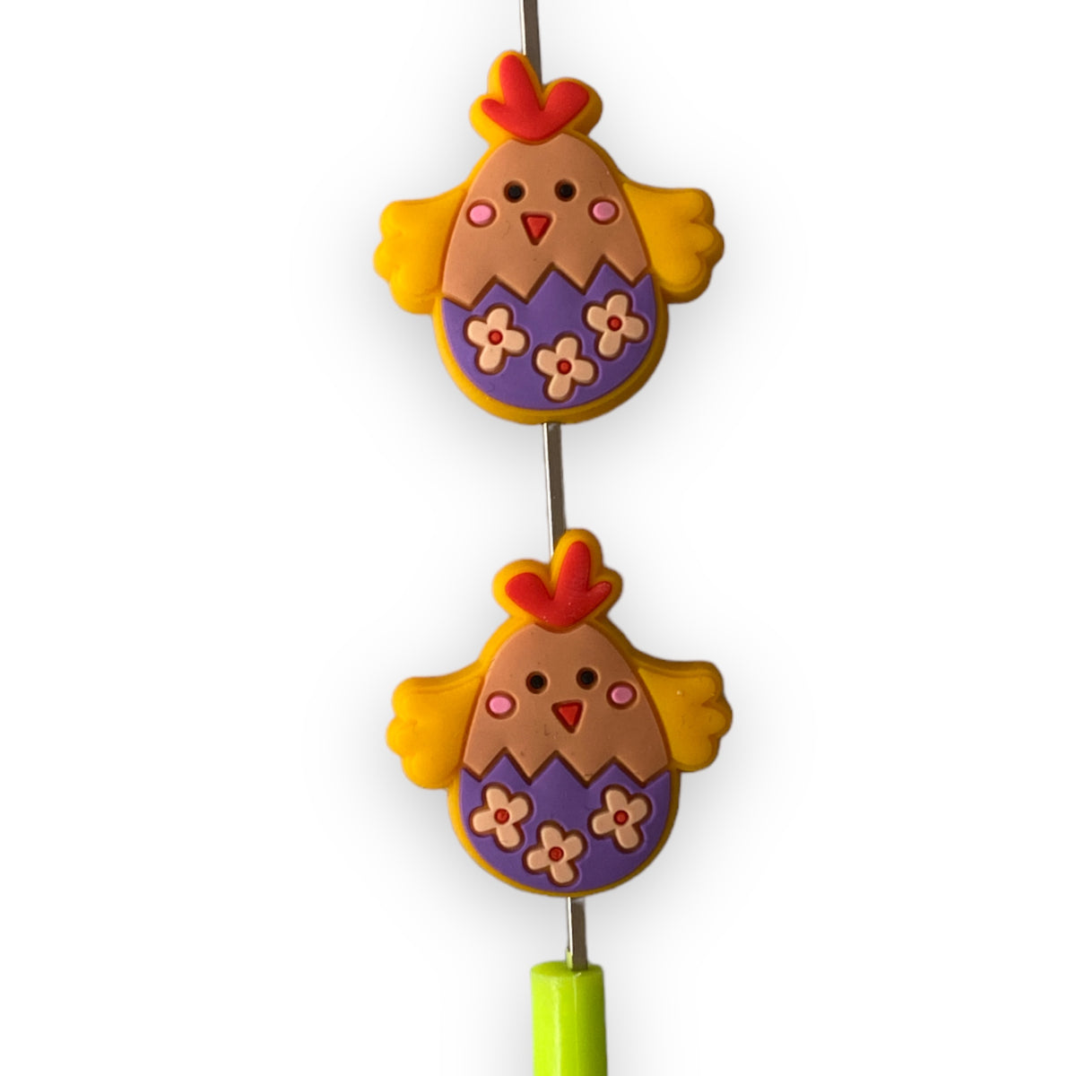 h863 - “Easter Chick” Silicone Focal Bead (1 Count)